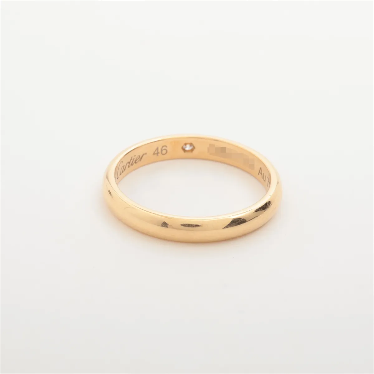 Wedding 1P Diamond Ring 750 (Yellow Gold) 2.0g Size 46 QBS153 — view 2