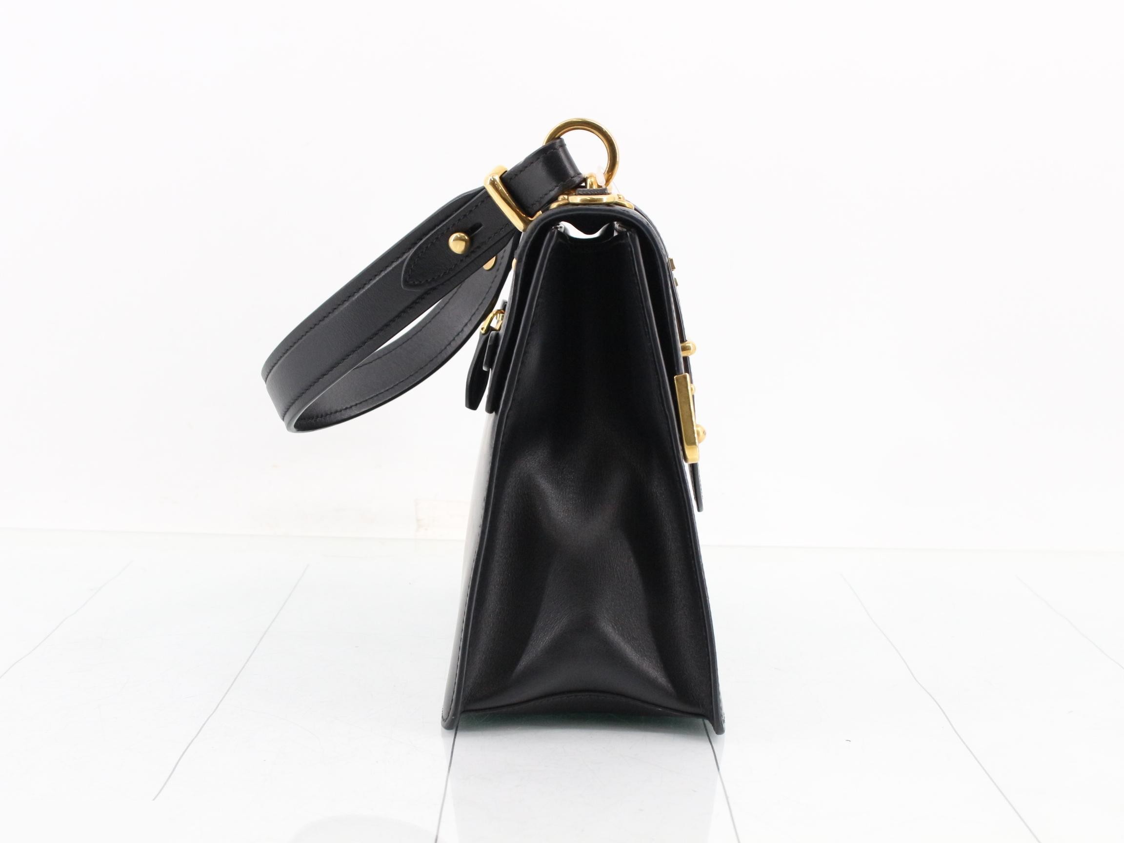 Cahier Saffiano One-Shoulder Bag, Black — view 4