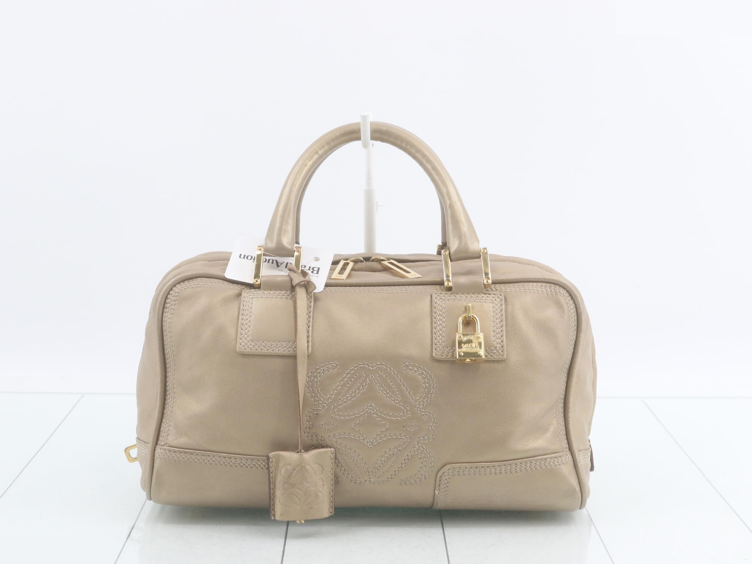 Amazona 28 Leather Handbag, Beige