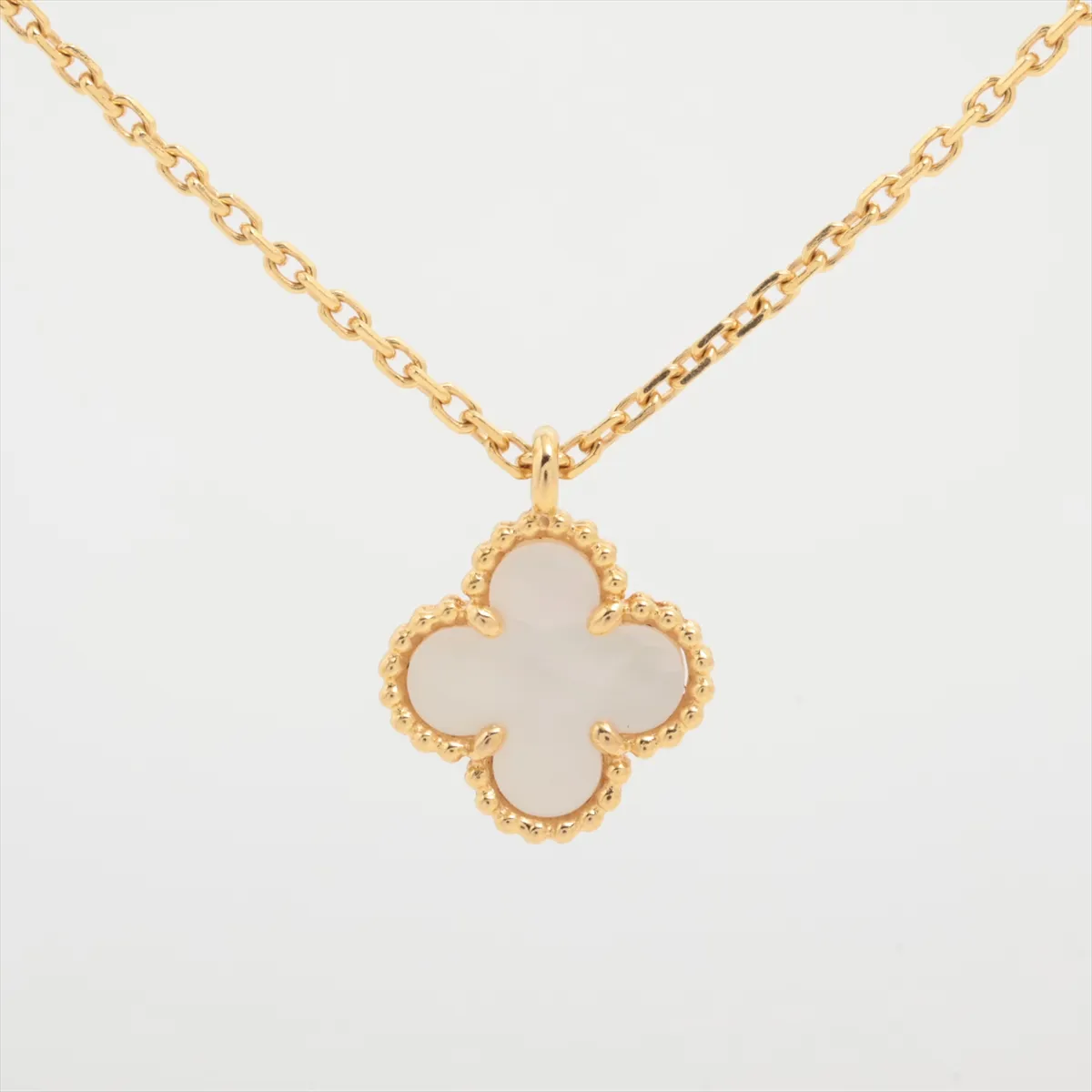 Sweet Alhambra Shell Necklace, 750 (Yellow Gold), 2.9g, JB180558. — view 2