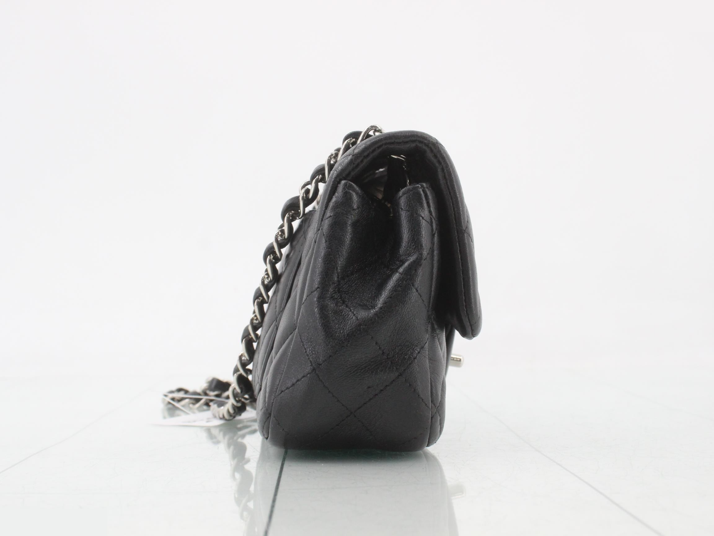 Lambskin Mini Matelassé Chain Shoulder Bag — view 4