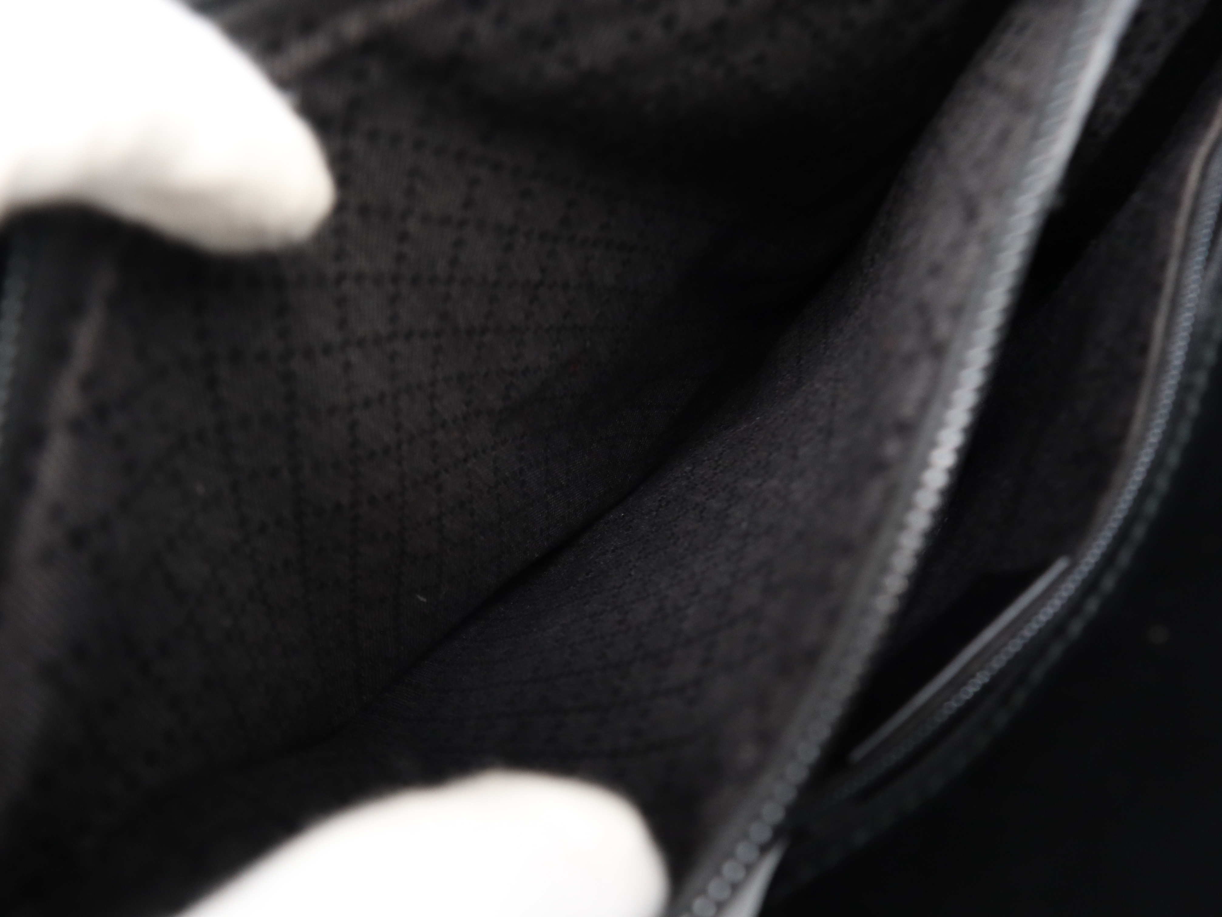 002.1008GG Nylon Tote Bag, Black, with Dust Bag. — view 12