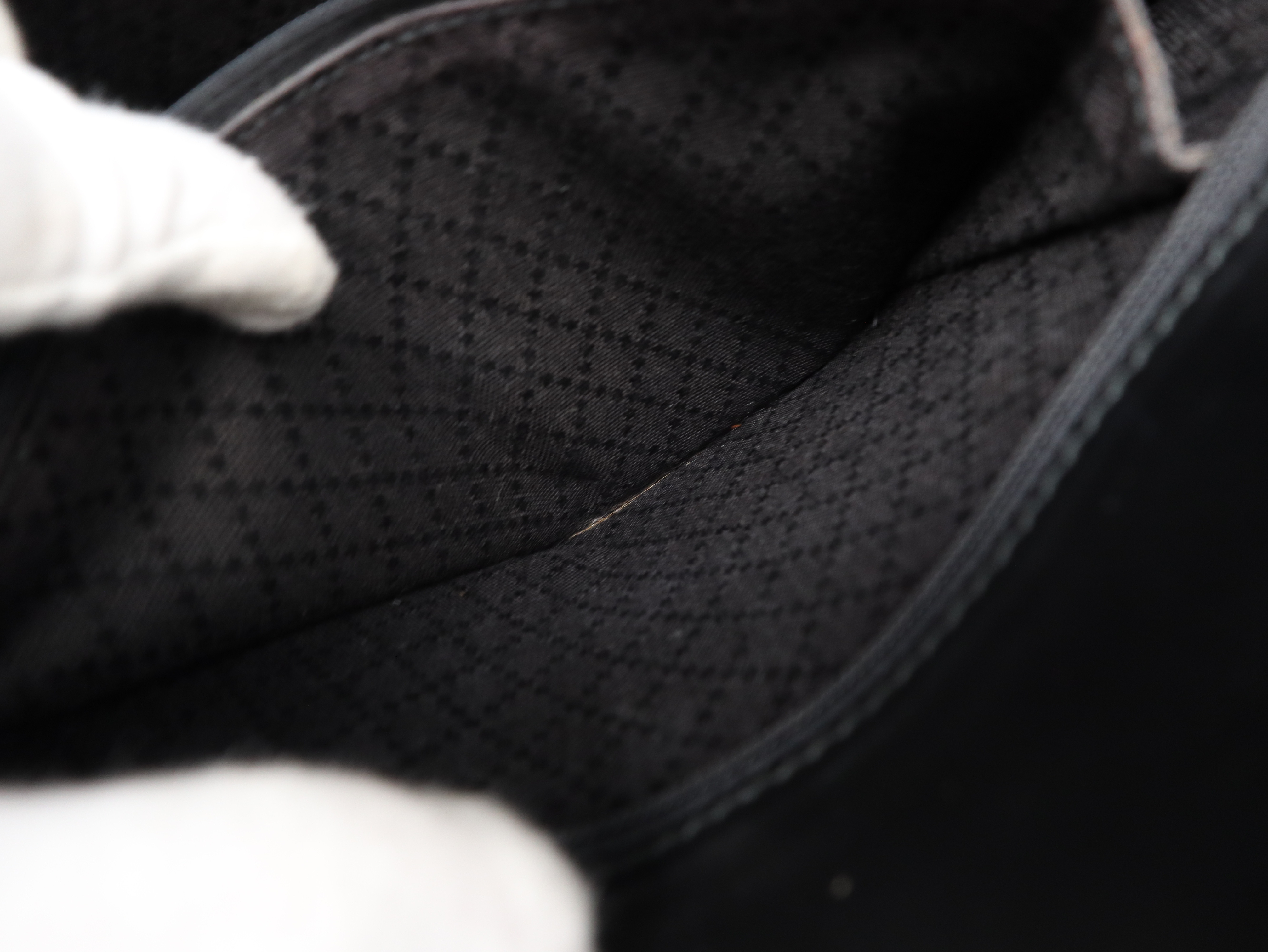 002.1008GG Nylon Tote Bag, Black, with Dust Bag. — view 13