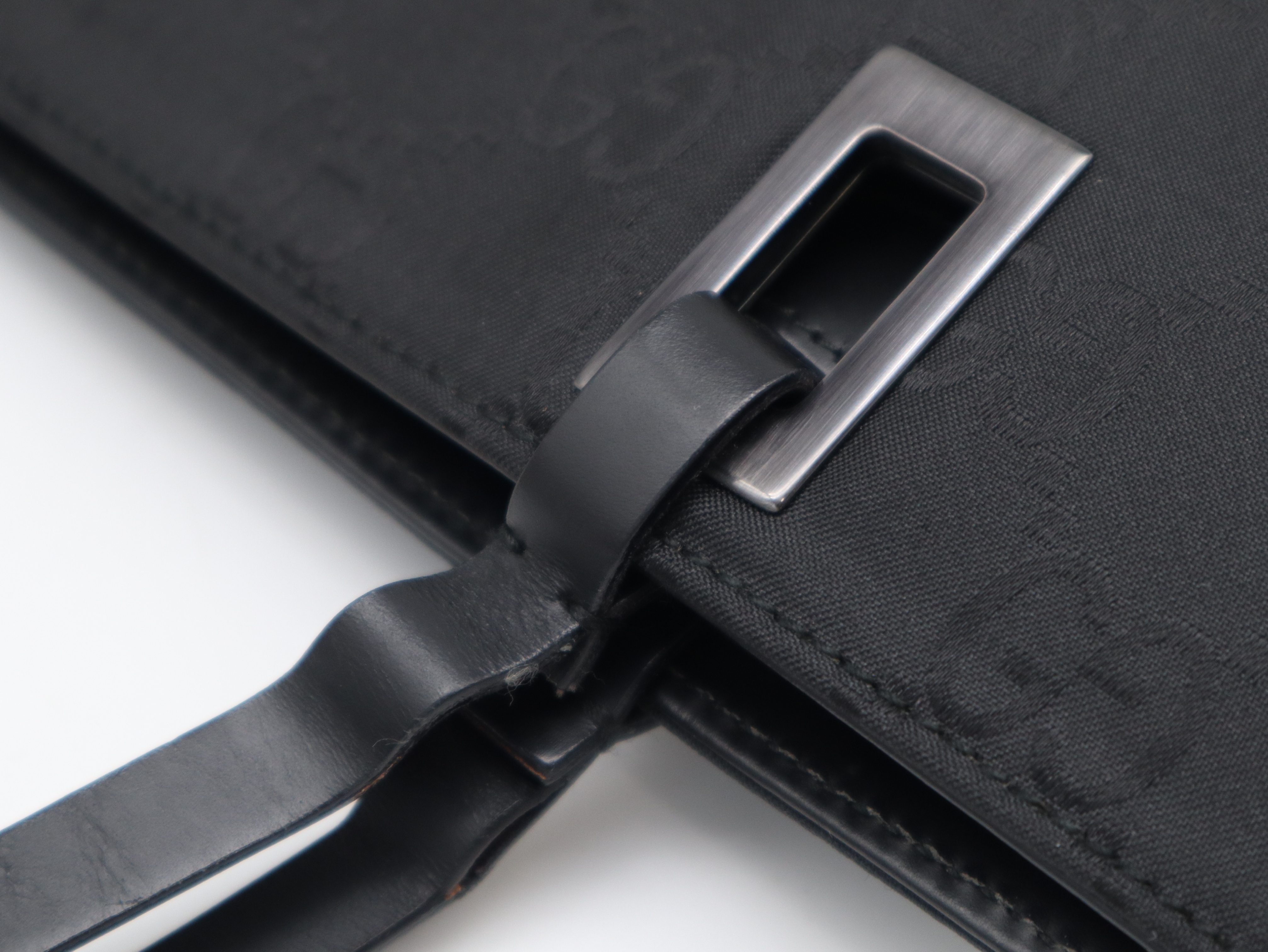 002.1008GG Nylon Tote Bag, Black, with Dust Bag. — view 8