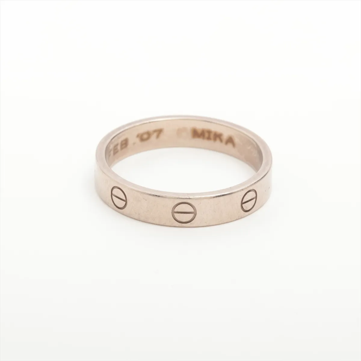 Mini Love Ring, 750 (WG), 5.1g, Size 60, Nameplate, EZ9295, Dents, B4049660 — view 2