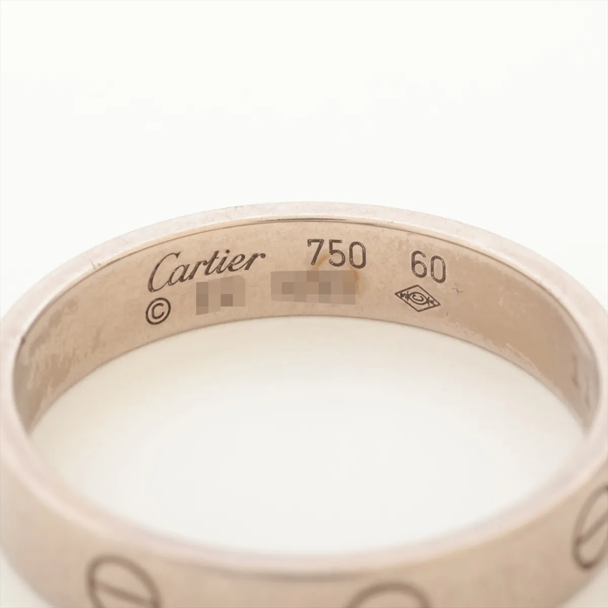 Mini Love Ring, 750 (WG), 5.1g, Size 60, Nameplate, EZ9295, Dents, B4049660 — view 3
