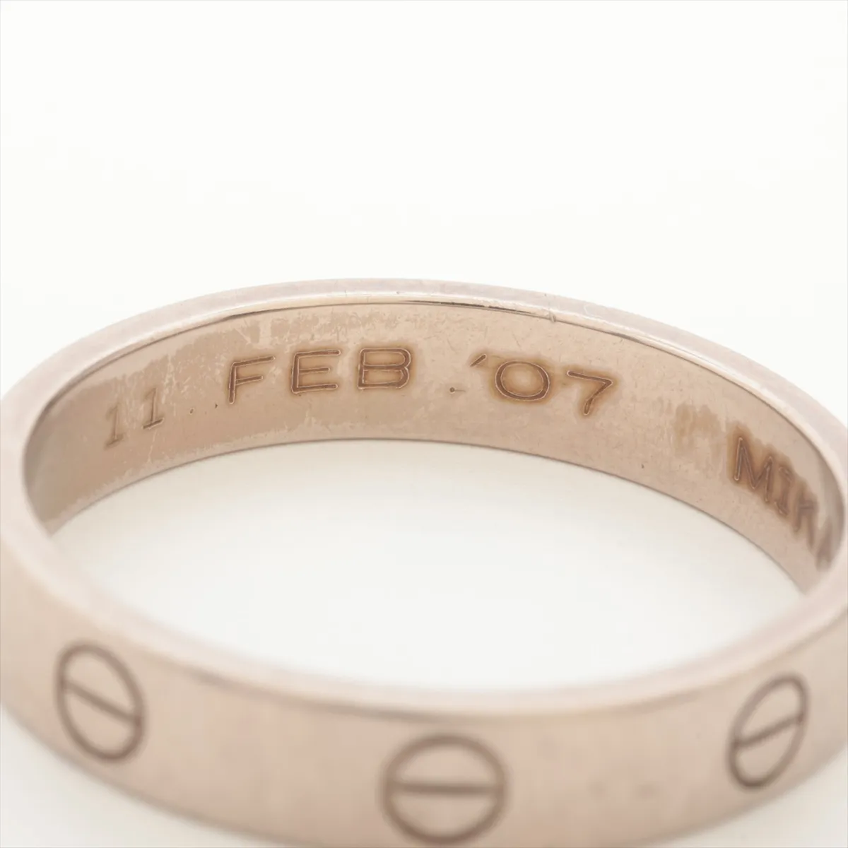 Mini Love Ring, 750 (WG), 5.1g, Size 60, Nameplate, EZ9295, Dents, B4049660 — view 4