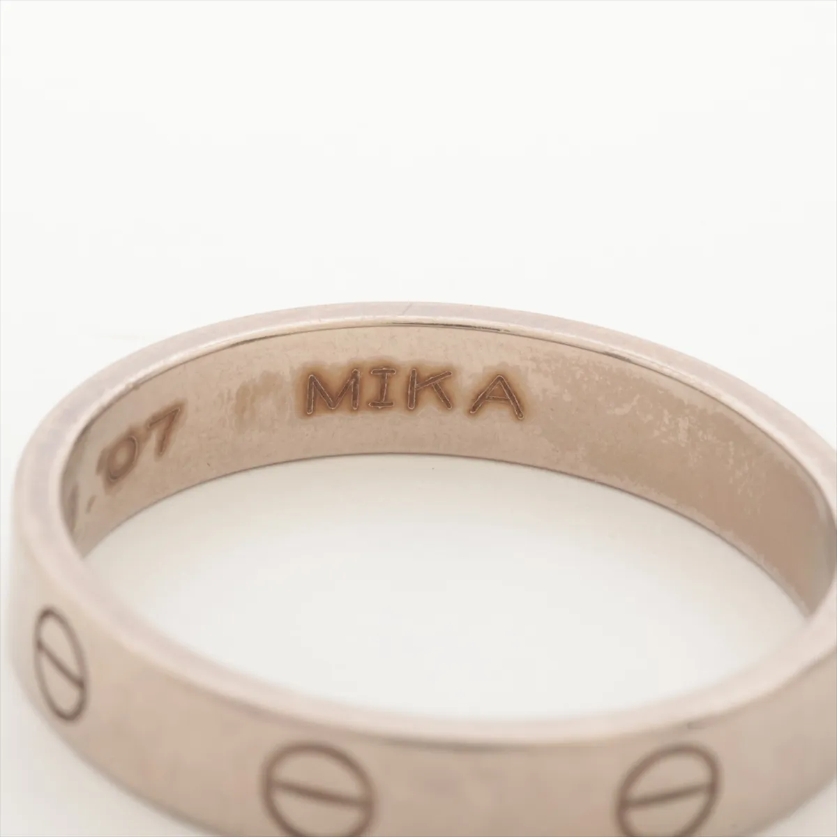 Mini Love Ring, 750 (WG), 5.1g, Size 60, Nameplate, EZ9295, Dents, B4049660 — view 5