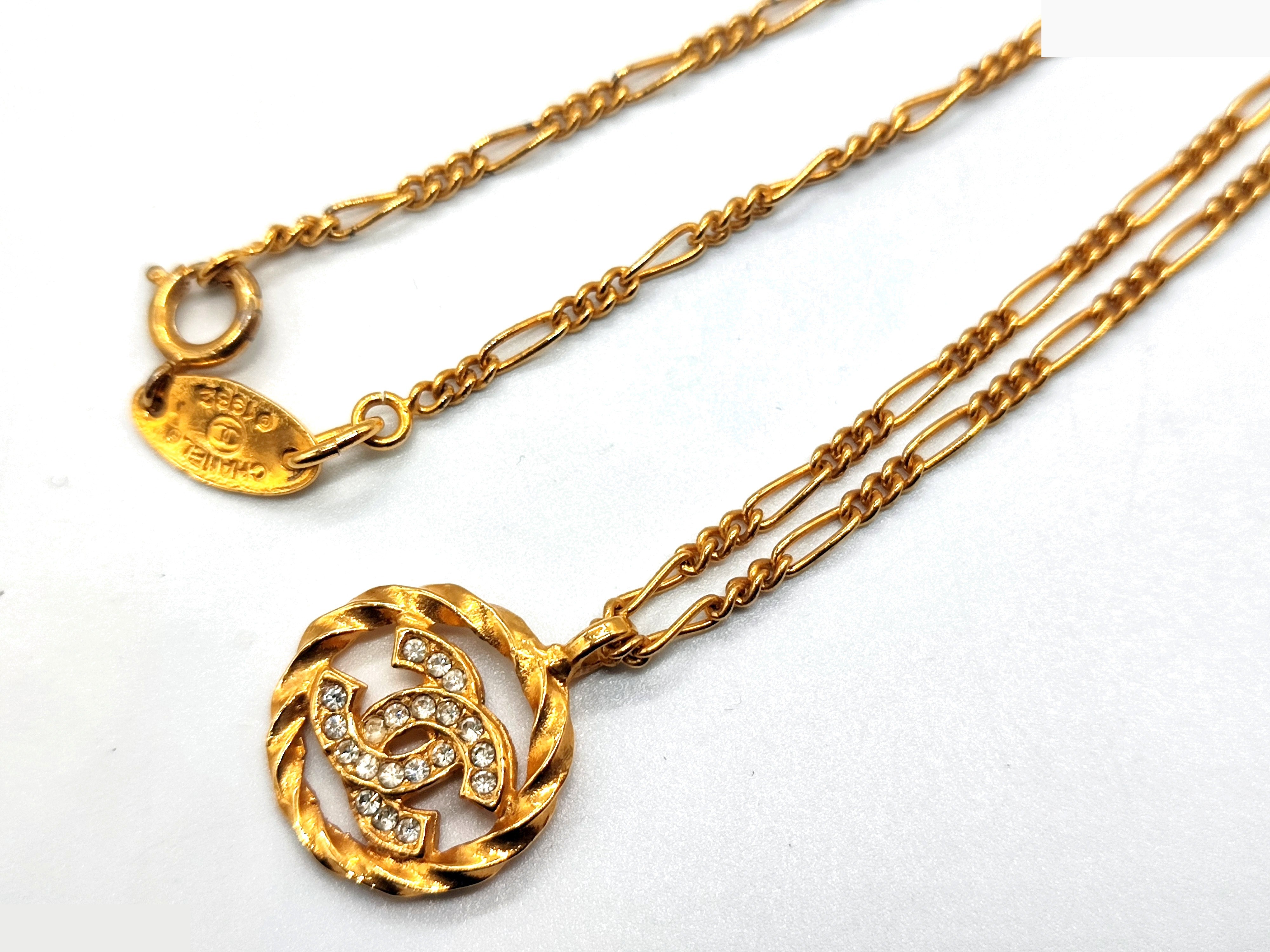 Coco Mark Rhinestone Circle Necklace 1982, Chain approx. 40cm — view 6