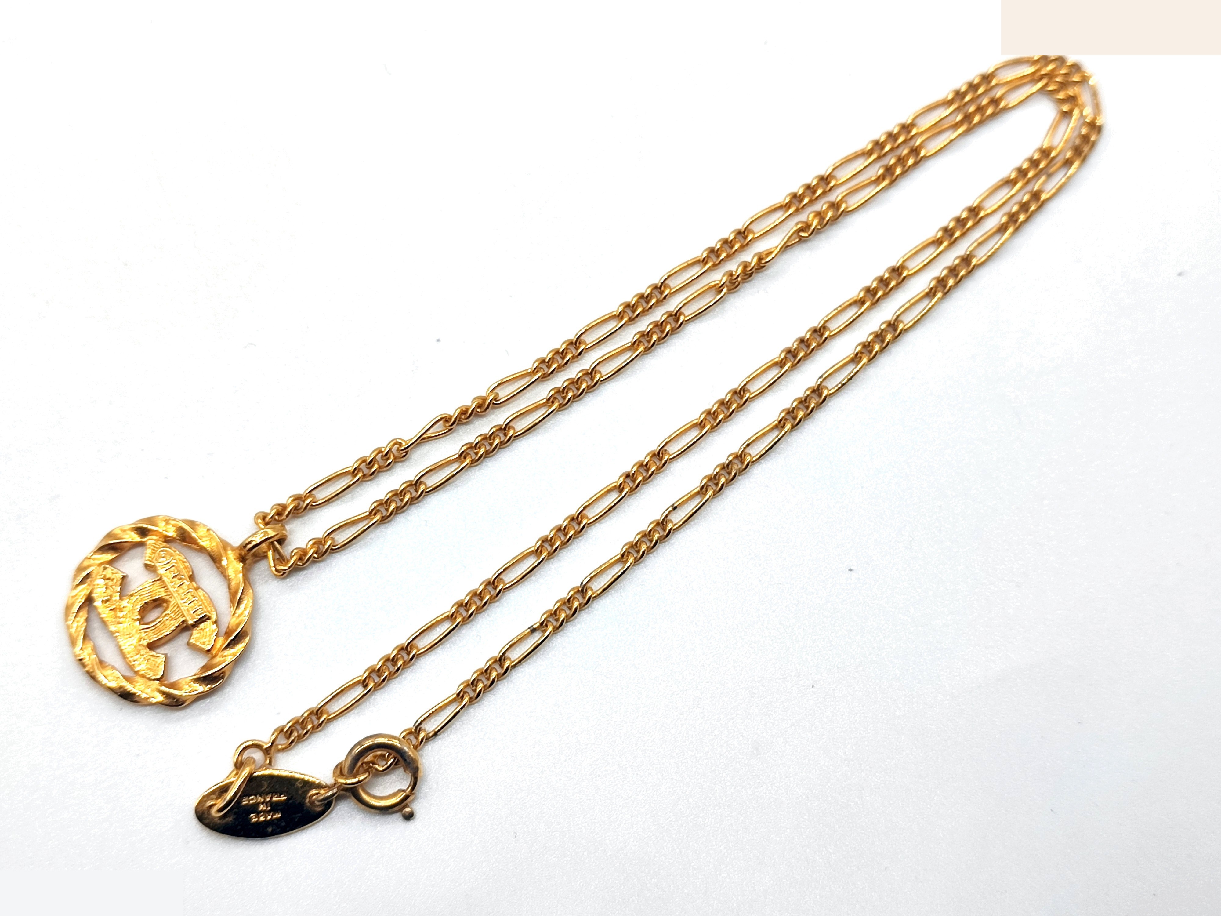 Coco Mark Rhinestone Circle Necklace 1982, Chain approx. 40cm — view 8