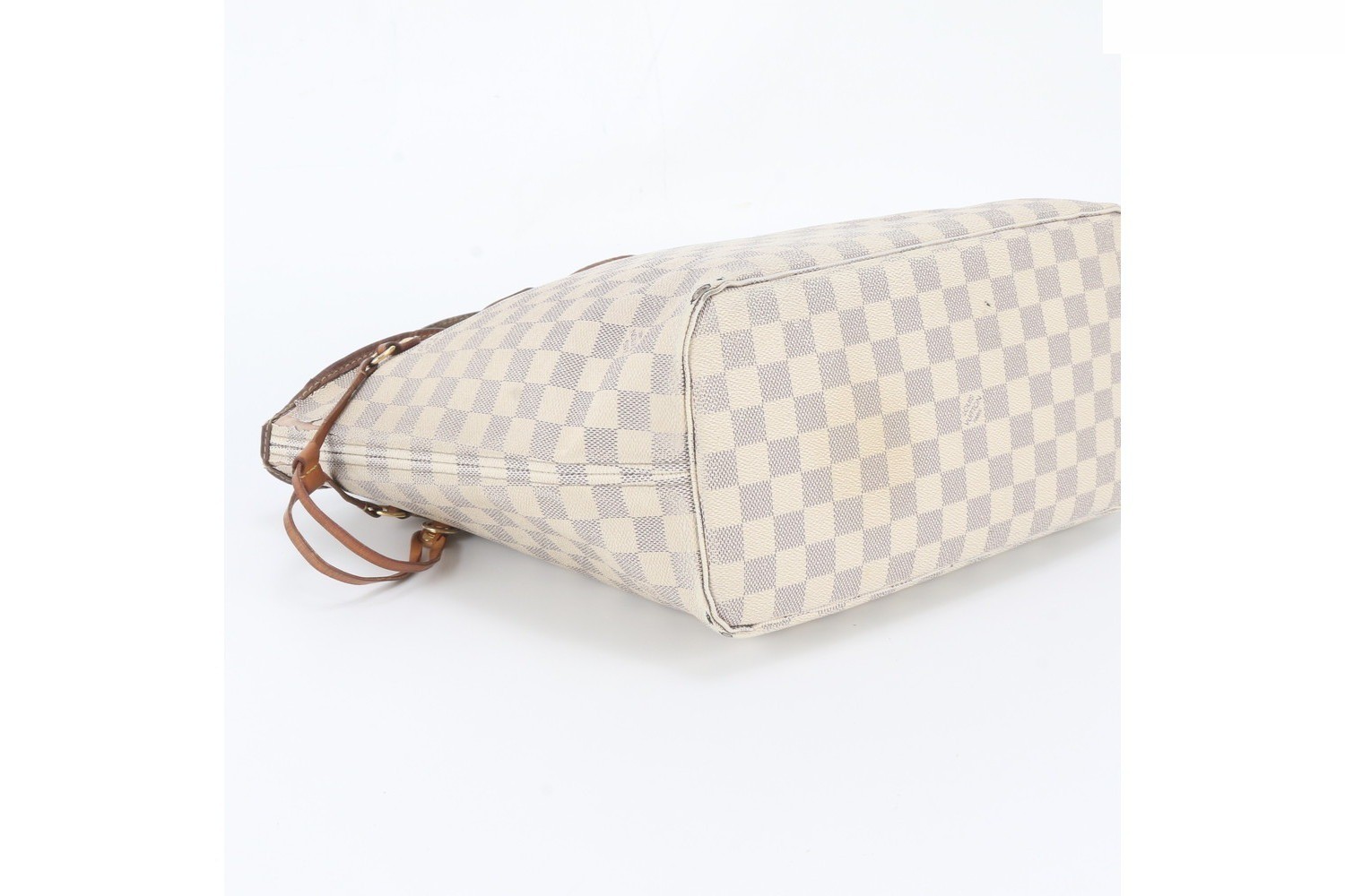 Damier Azur Neverfull MM N41605 Leather Tote Bag — view 5