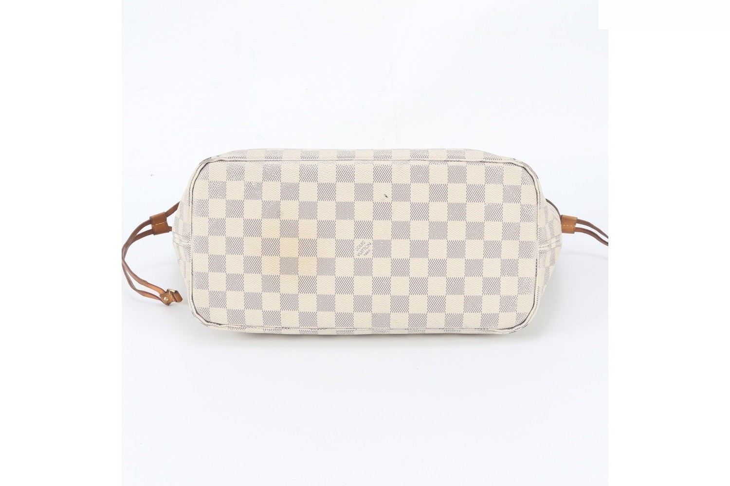 Damier Azur Neverfull MM N41605 Leather Tote Bag — view 6
