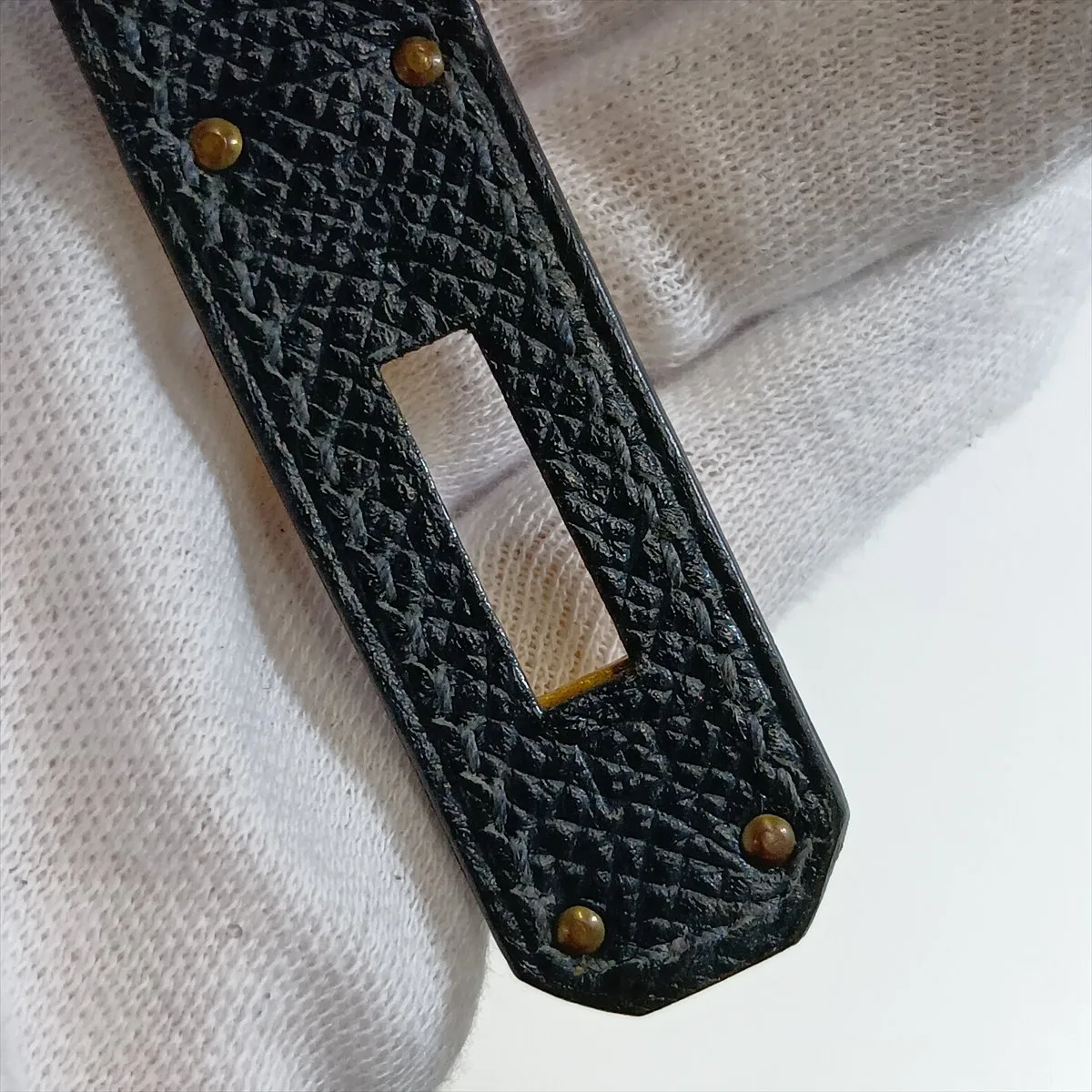 [Individually packaged] Hermes Birkin 35 Letournée Courchevel Blue Indigo Gold Hardware H:2004 — view 12