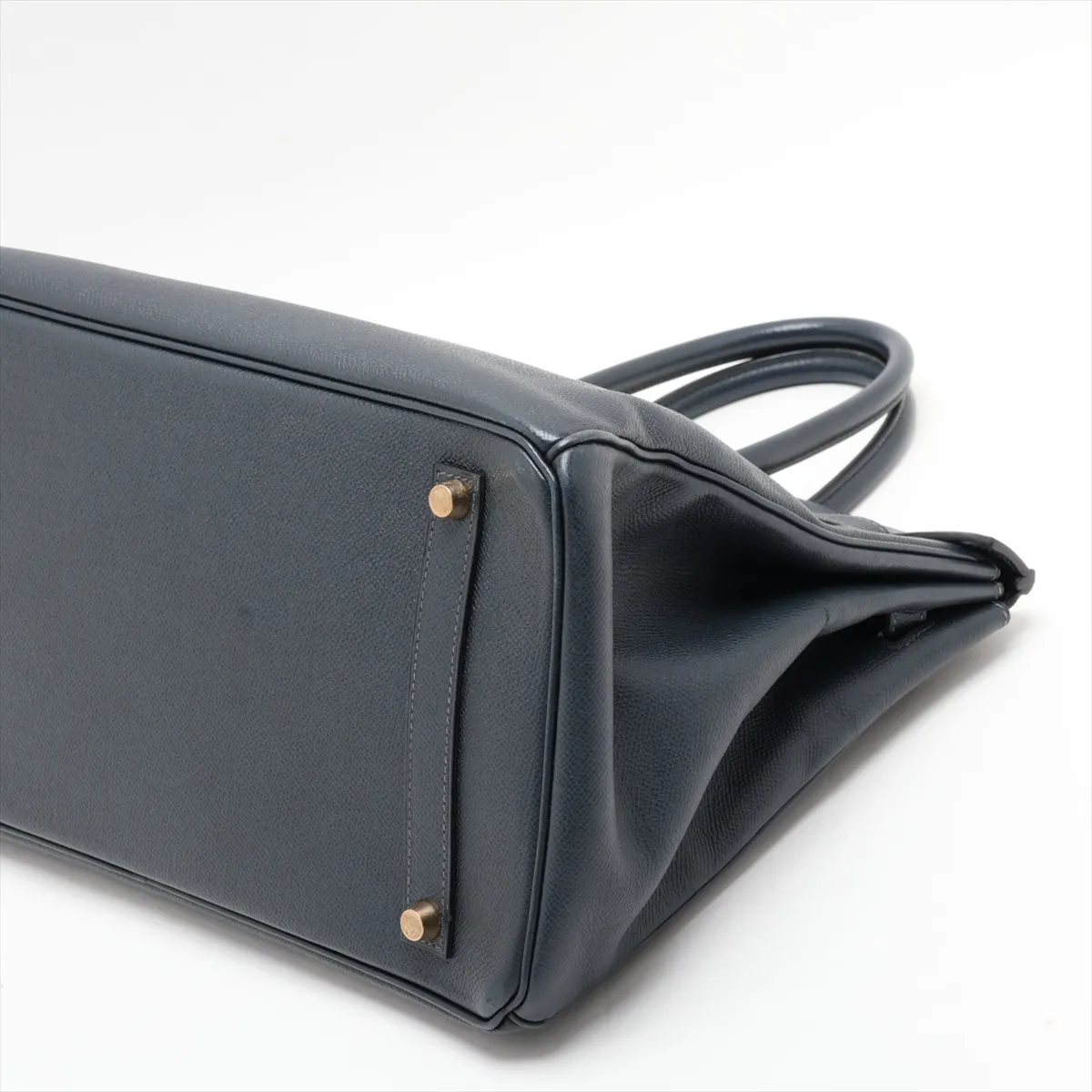 [Individually packaged] Hermes Birkin 35 Letournée Courchevel Blue Indigo Gold Hardware H:2004 — view 3