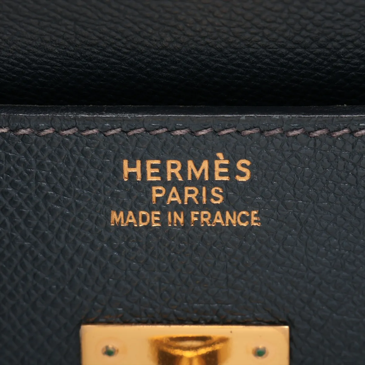 [Individually packaged] Hermes Birkin 35 Letournée Courchevel Blue Indigo Gold Hardware H:2004 — view 10
