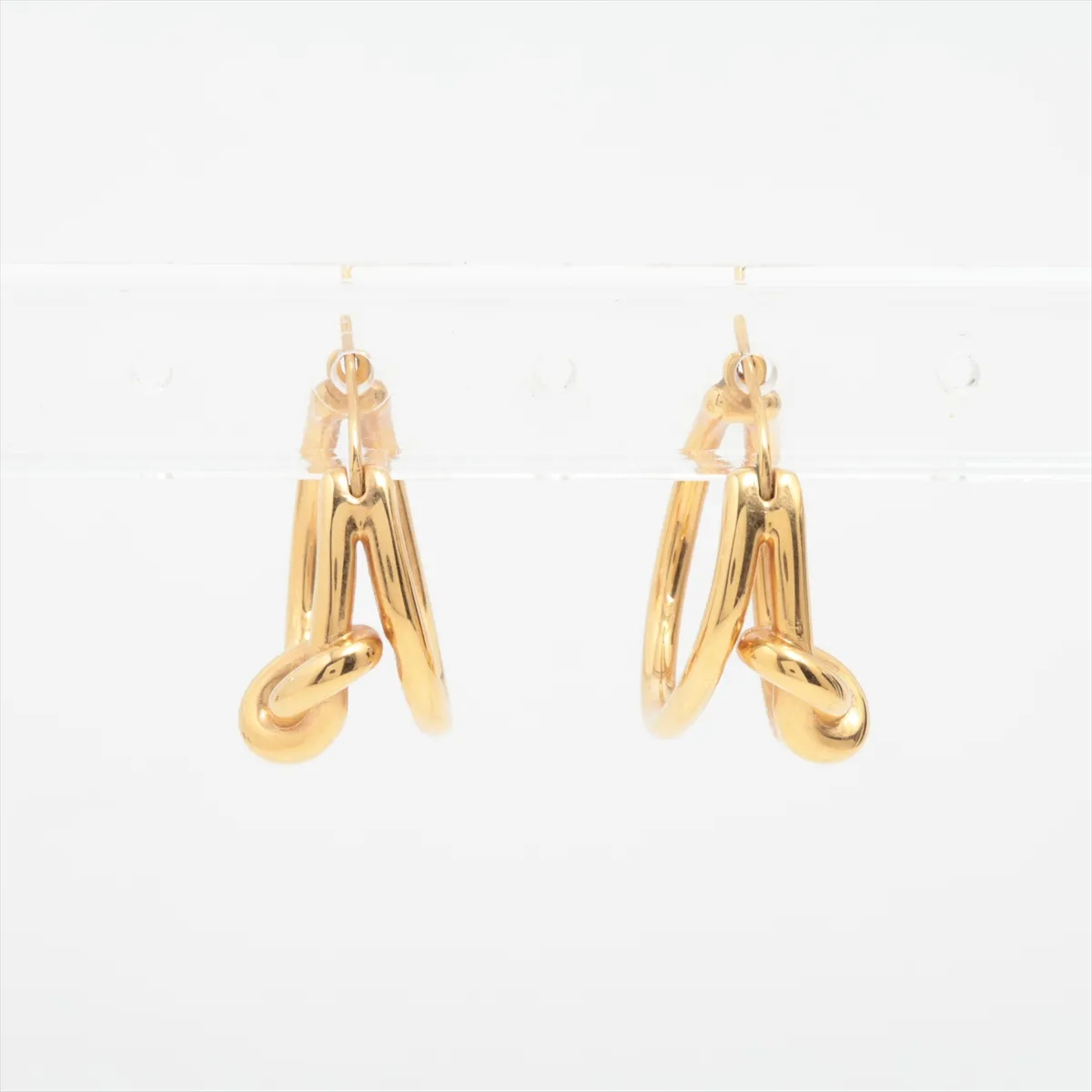 Double Knot Earrings (for both ears) GP Gold — view 2