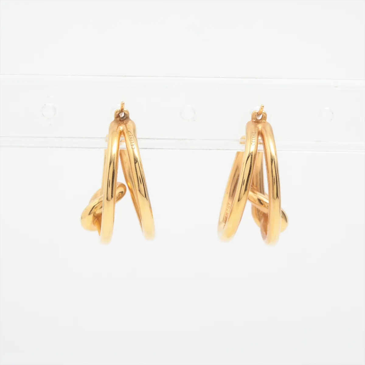 Double Knot Earrings (for both ears) GP Gold — view 3