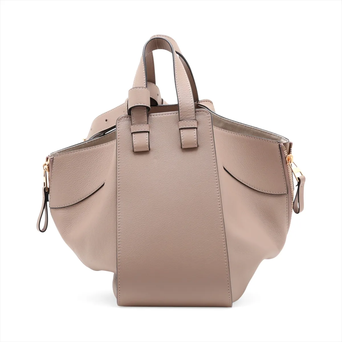 Hammock Small Leather 2-Way Shoulder Bag, Brown Beige — view 2