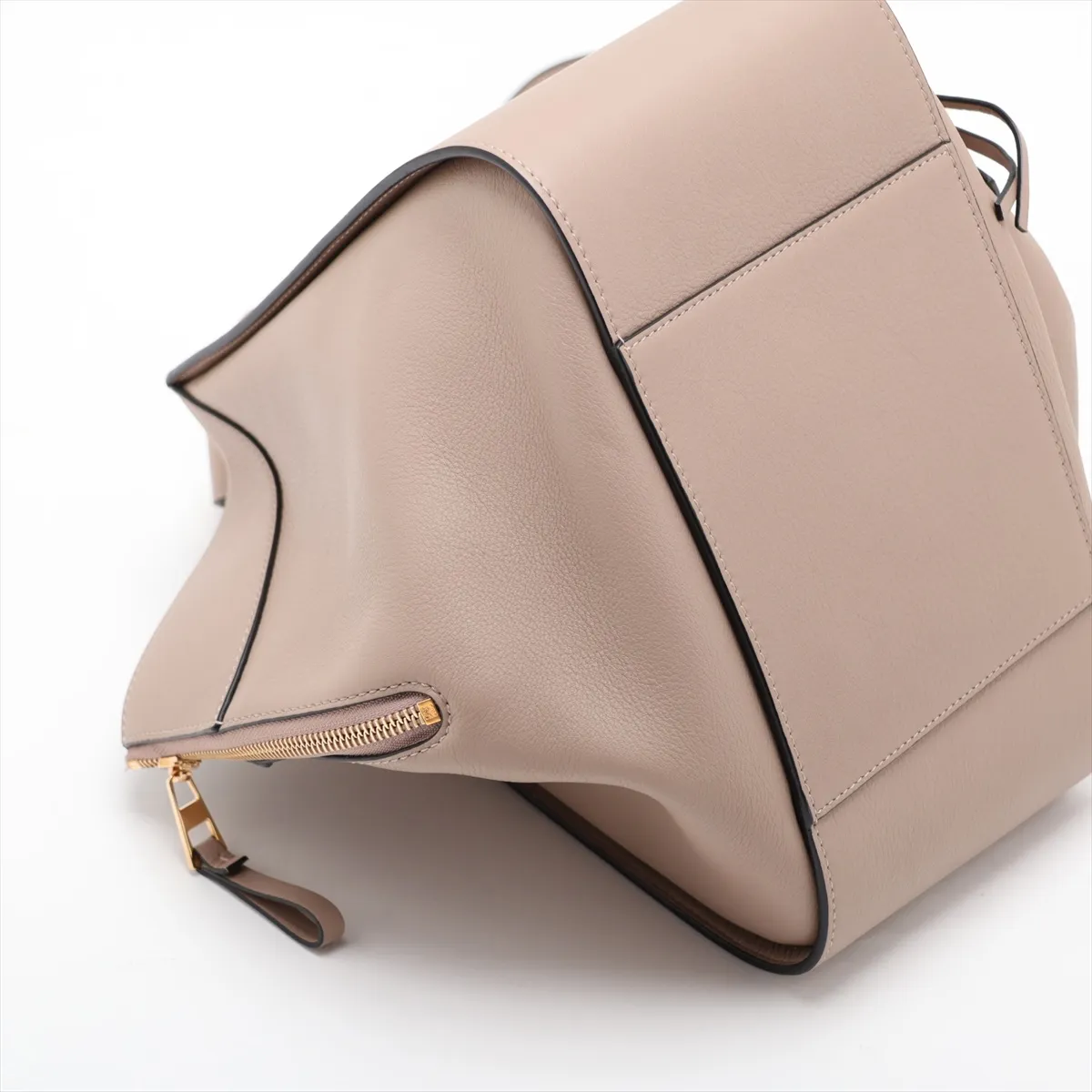 Hammock Small Leather 2-Way Shoulder Bag, Brown Beige — view 4