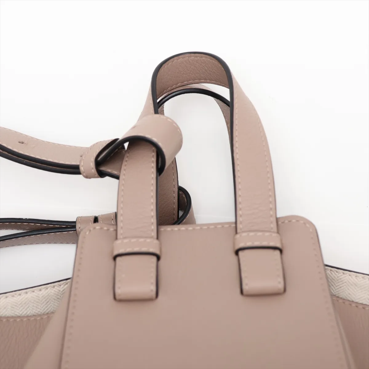 Hammock Small Leather 2-Way Shoulder Bag, Brown Beige — view 6