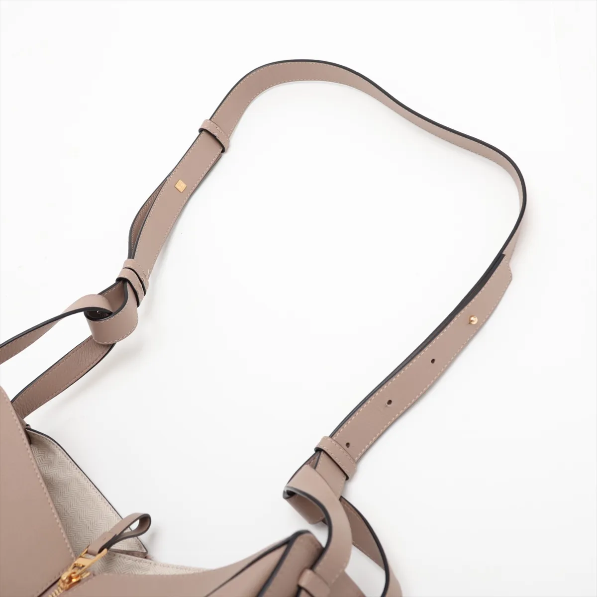 Hammock Small Leather 2-Way Shoulder Bag, Brown Beige — view 7