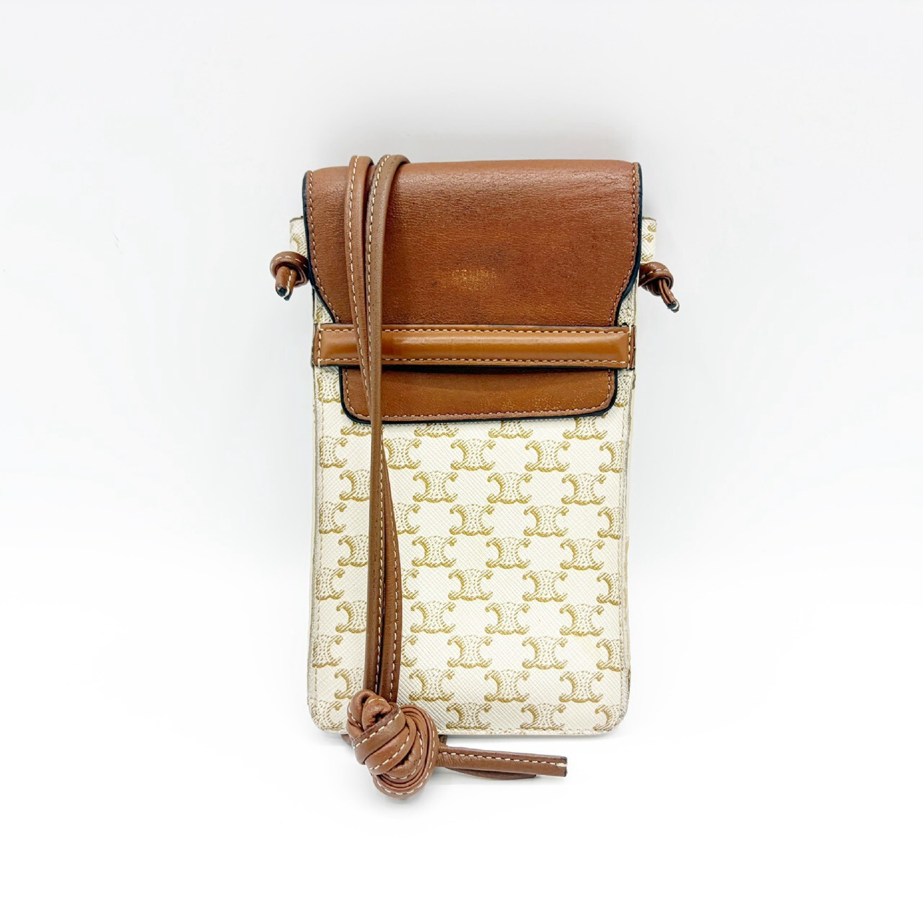 Triomphe Phone Holder Brown Shoulder Bag