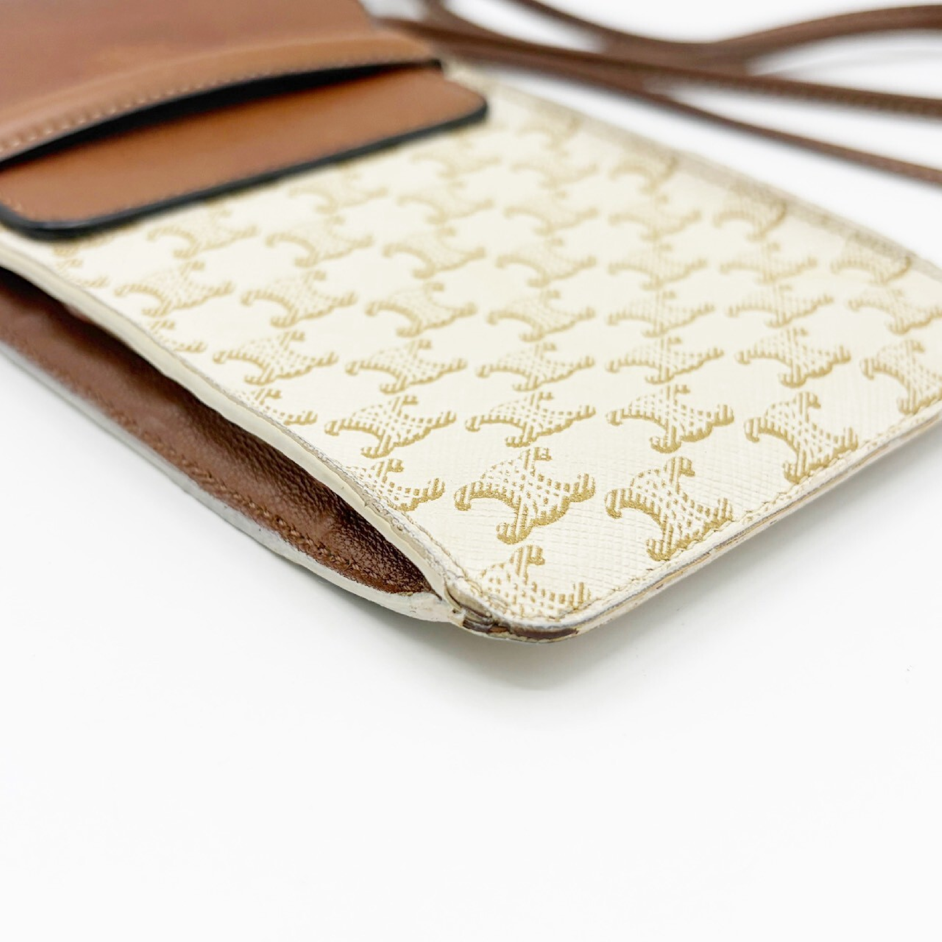 Triomphe Phone Holder Brown Shoulder Bag — view 4