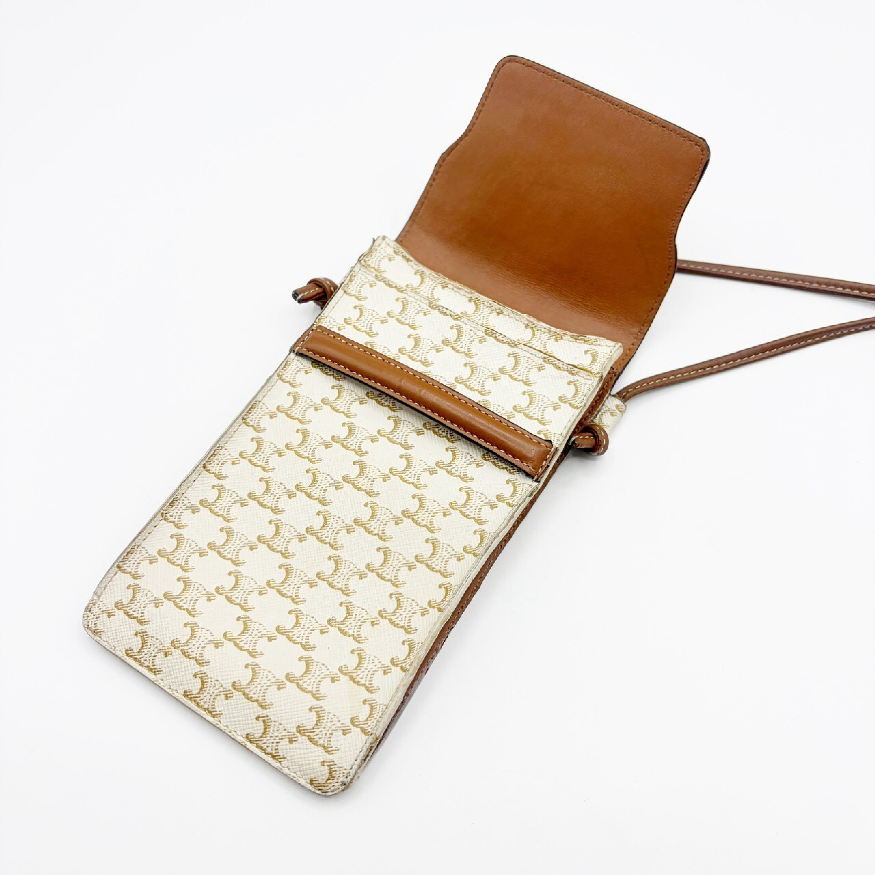 Triomphe Phone Holder Brown Shoulder Bag — view 9