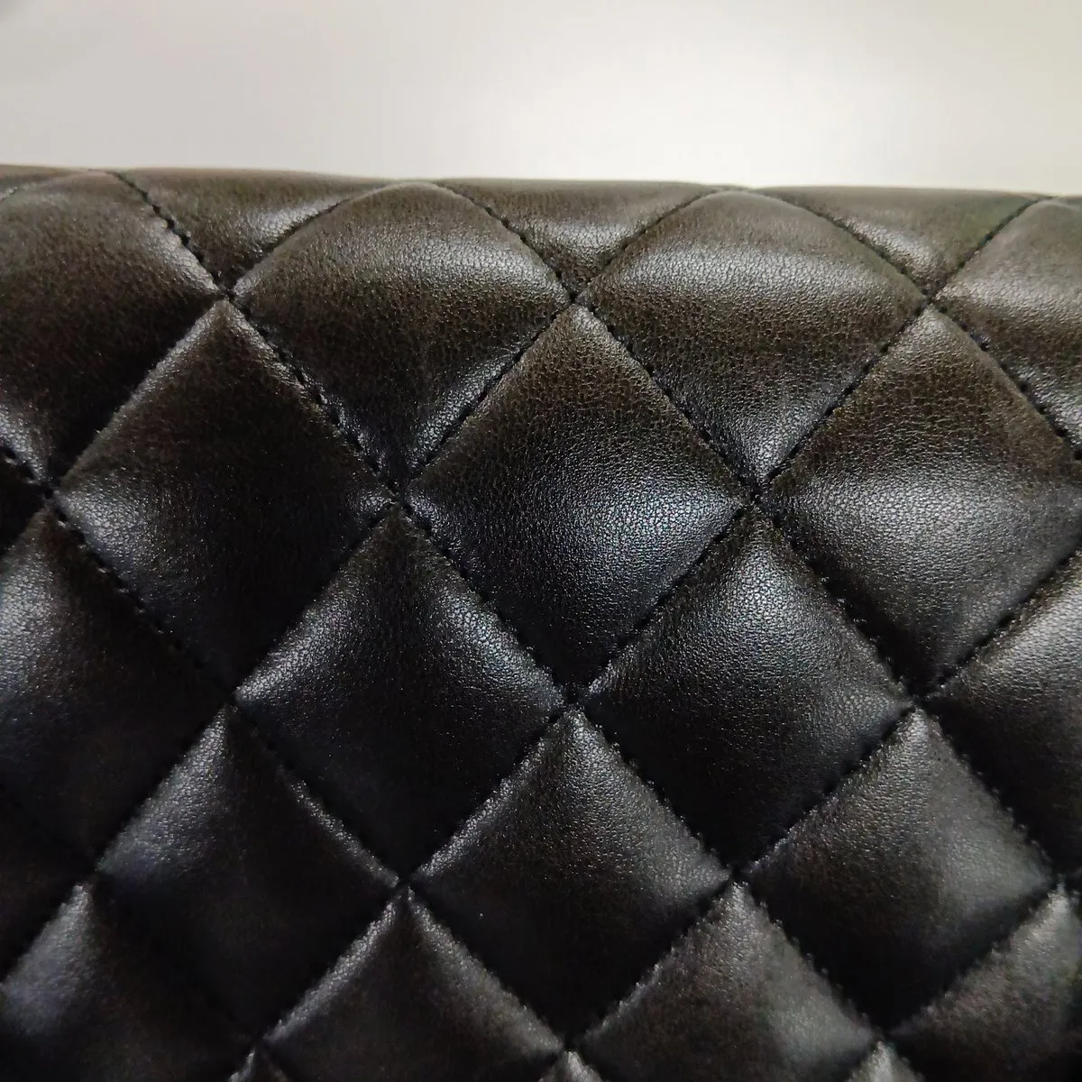 [Individually packaged] Chanel Matelassé 25 Lambskin Double Flap Double Chain Bag, Black with Silver Hardware, 14021356, Serial Number 14, A01112 — view 14