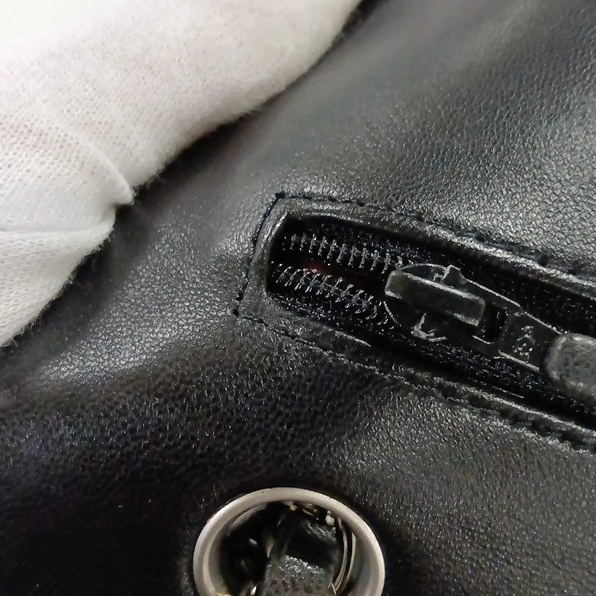 [Individually packaged] Chanel Matelassé 25 Lambskin Double Flap Double Chain Bag, Black with Silver Hardware, 14021356, Serial Number 14, A01112 — view 15