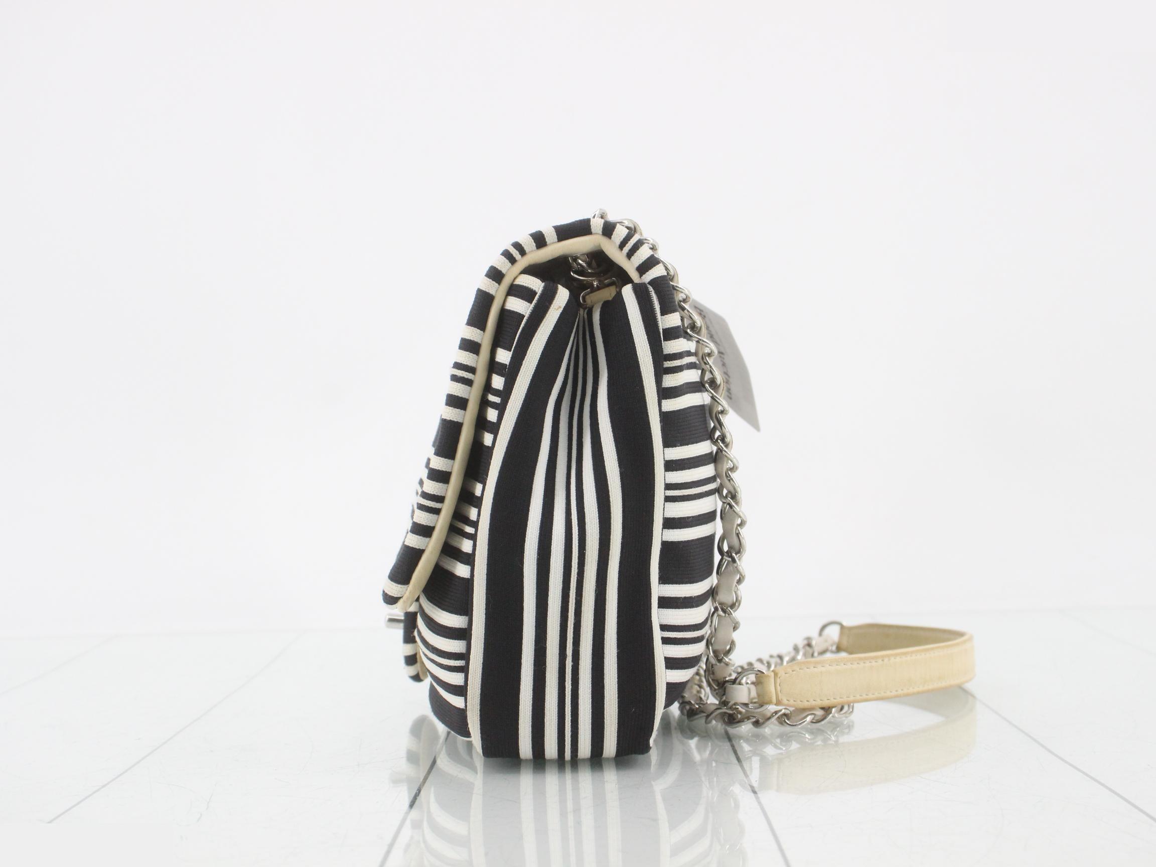 Marine Border Matelassé Shoulder Bag — view 3