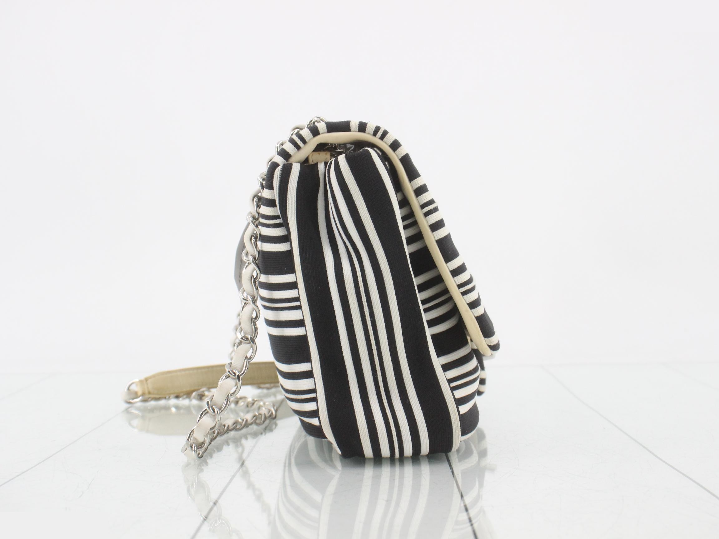 Marine Border Matelassé Shoulder Bag — view 4