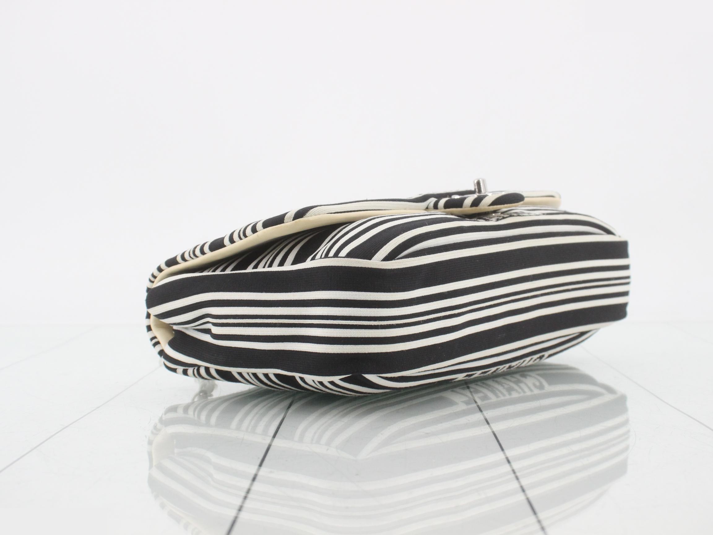 Marine Border Matelassé Shoulder Bag — view 5