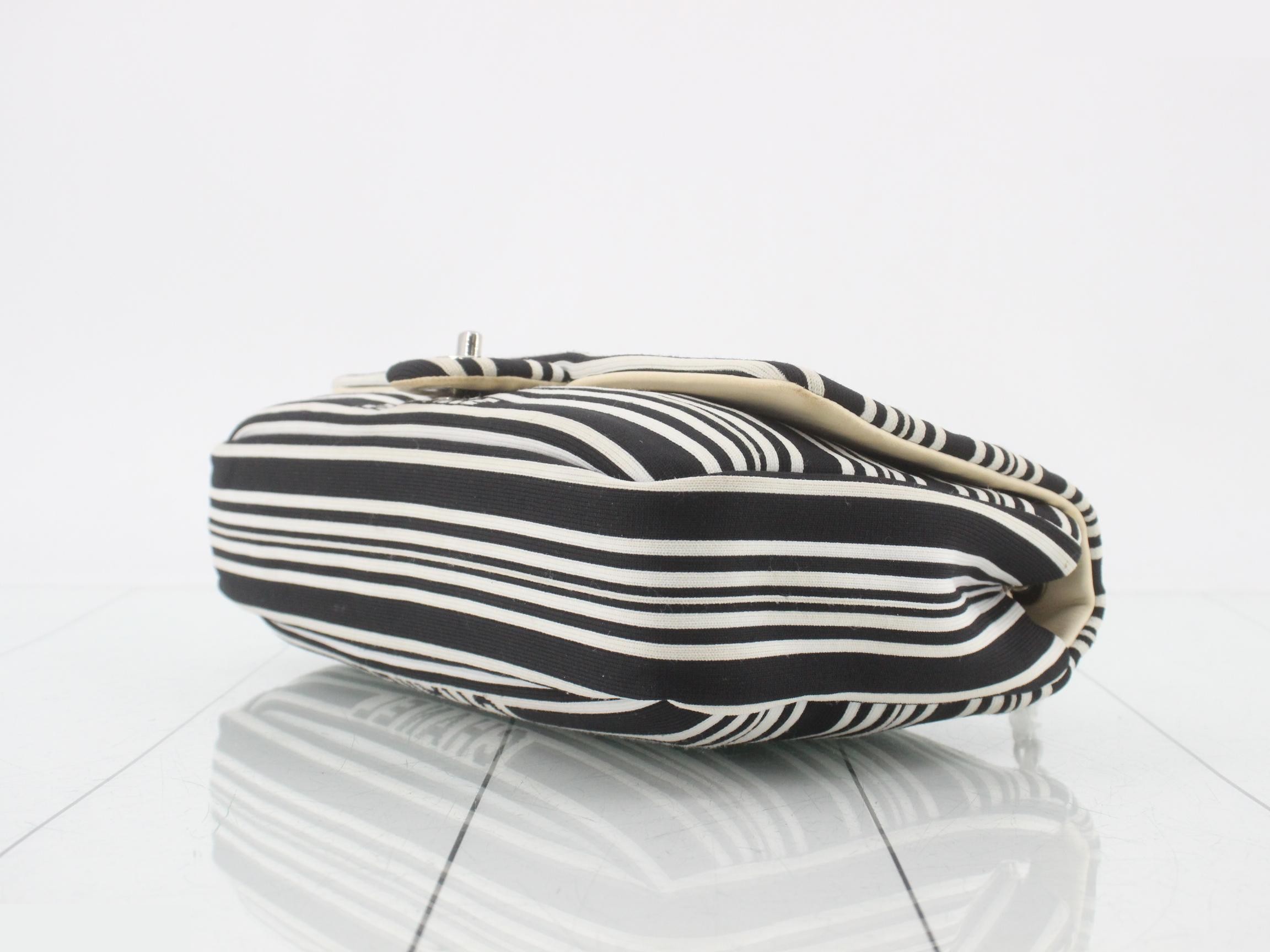 Marine Border Matelassé Shoulder Bag — view 6