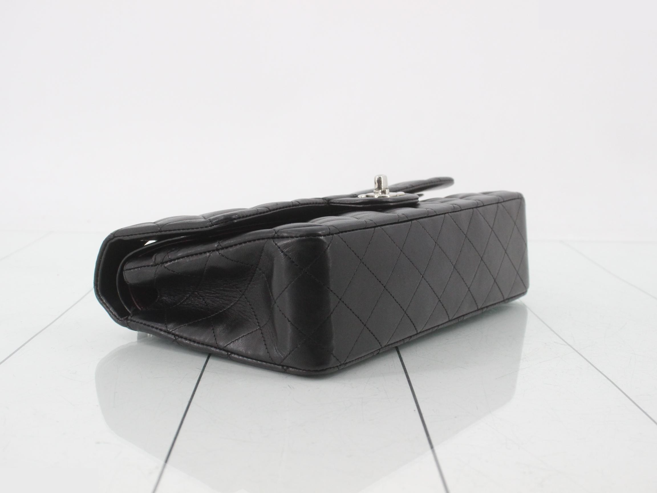 Matelassé Chain Shoulder Bag, Black — view 5
