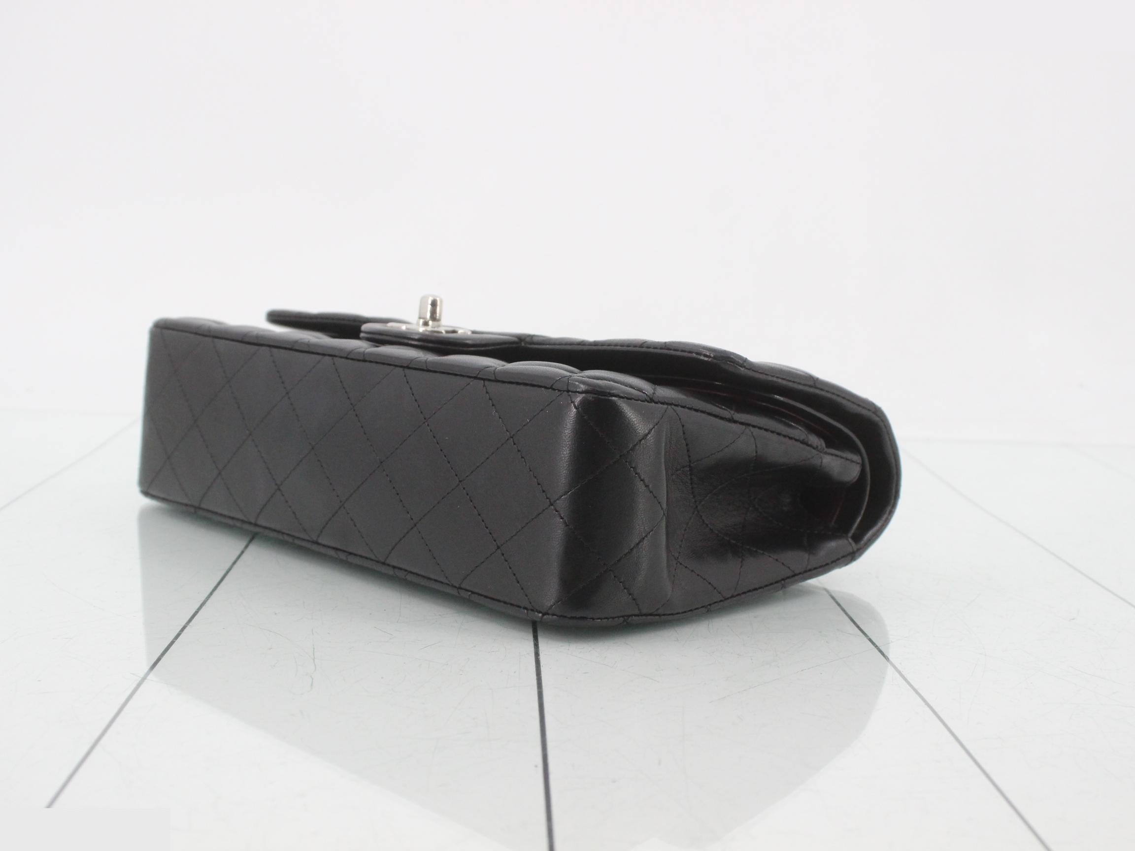Matelassé Chain Shoulder Bag, Black — view 6