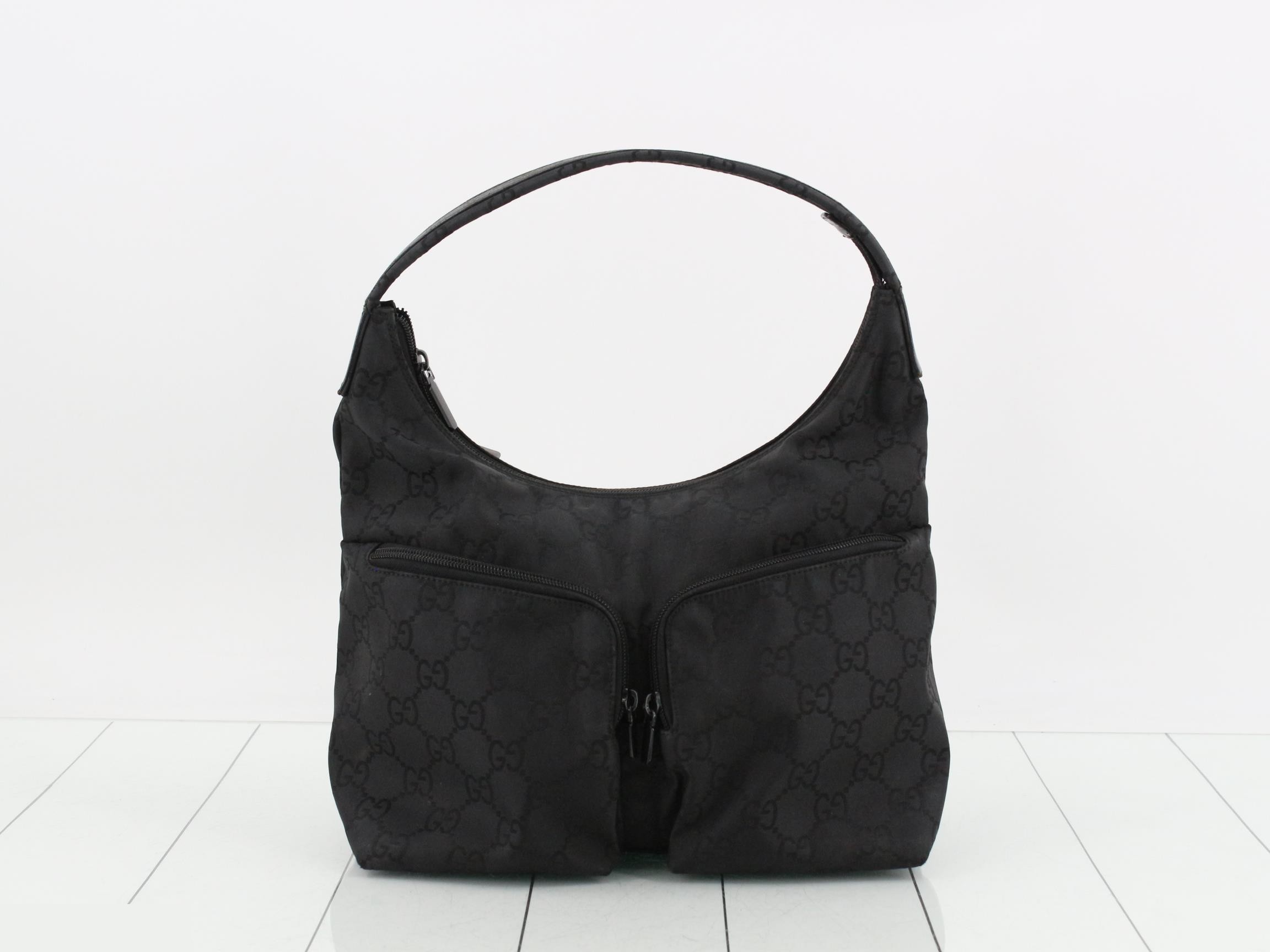 Nylon one-shoulder bag, GG pattern, 001.3380.1705