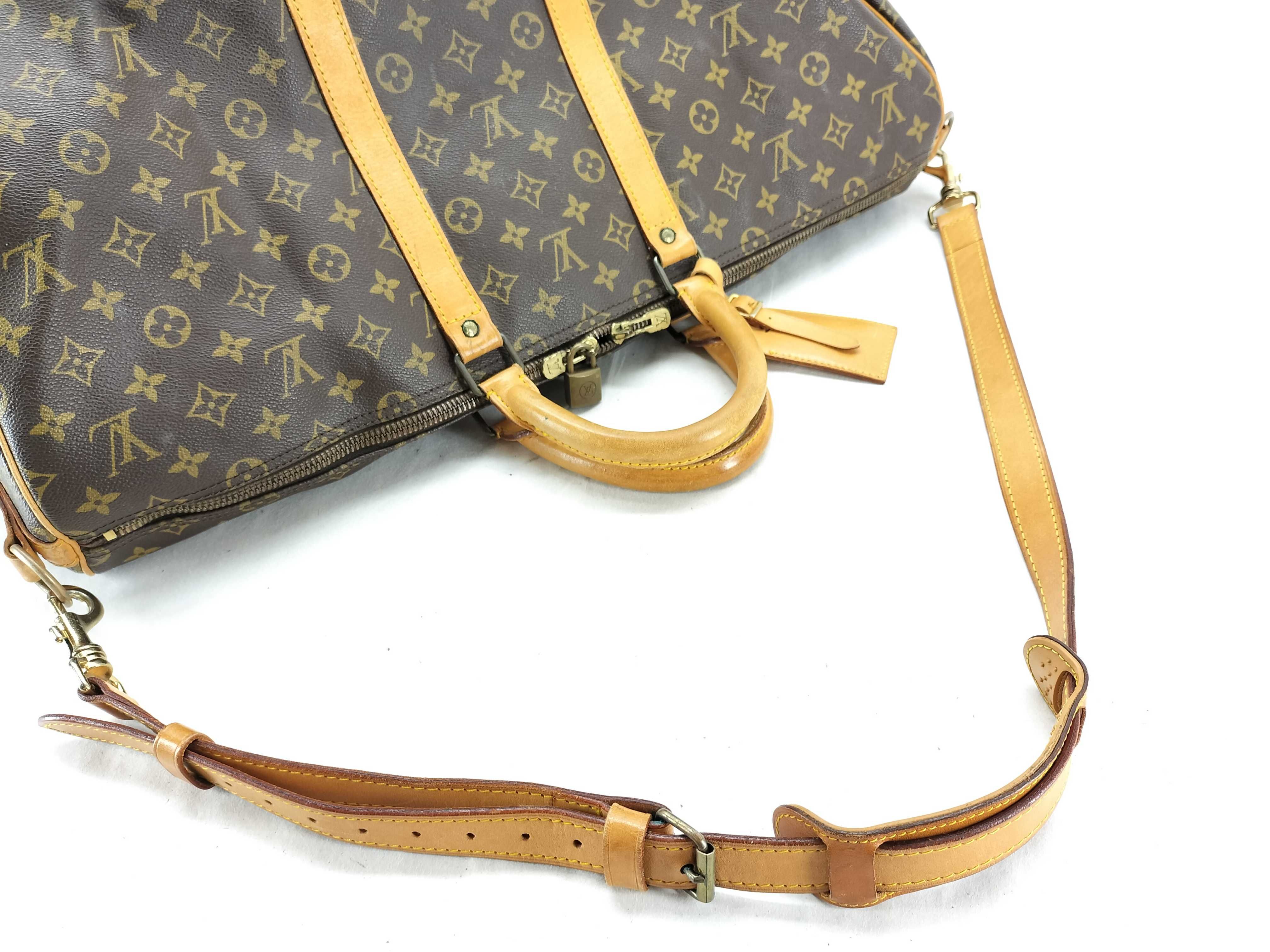 Monogram Keepall Bandoulière 55 M41412 TH0946 Brown Boston Bag (without padlock) — view 4