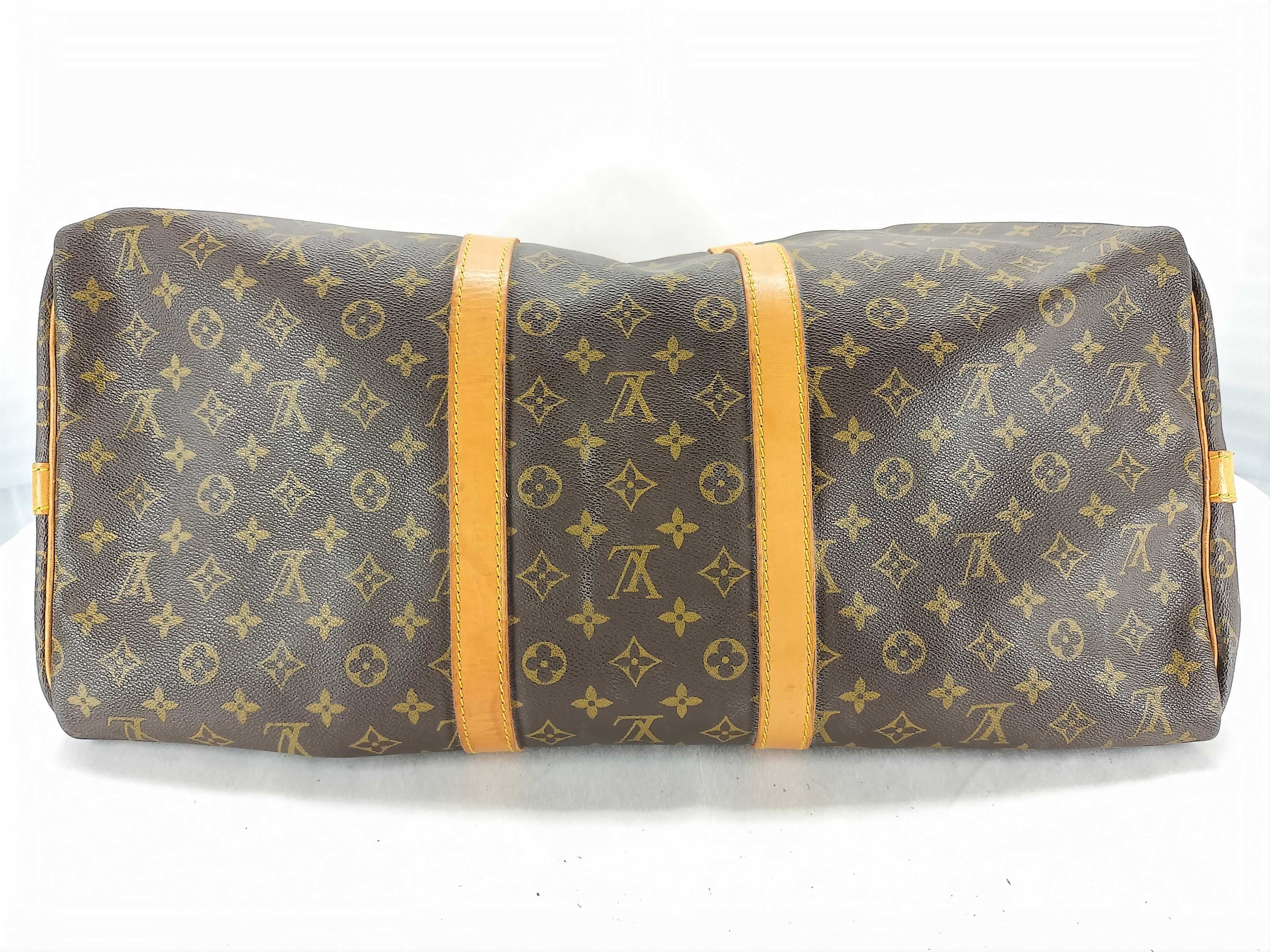 Monogram Keepall Bandoulière 55 M41412 TH0946 Brown Boston Bag (without padlock) — view 8