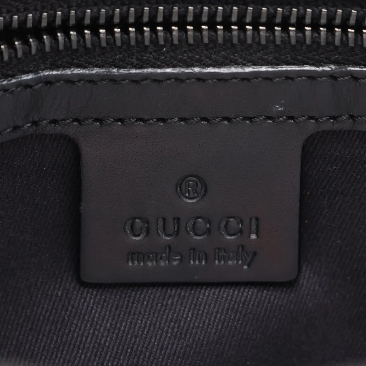 GG Canvas x Leather Shoulder Bag Black 107752 — view 9