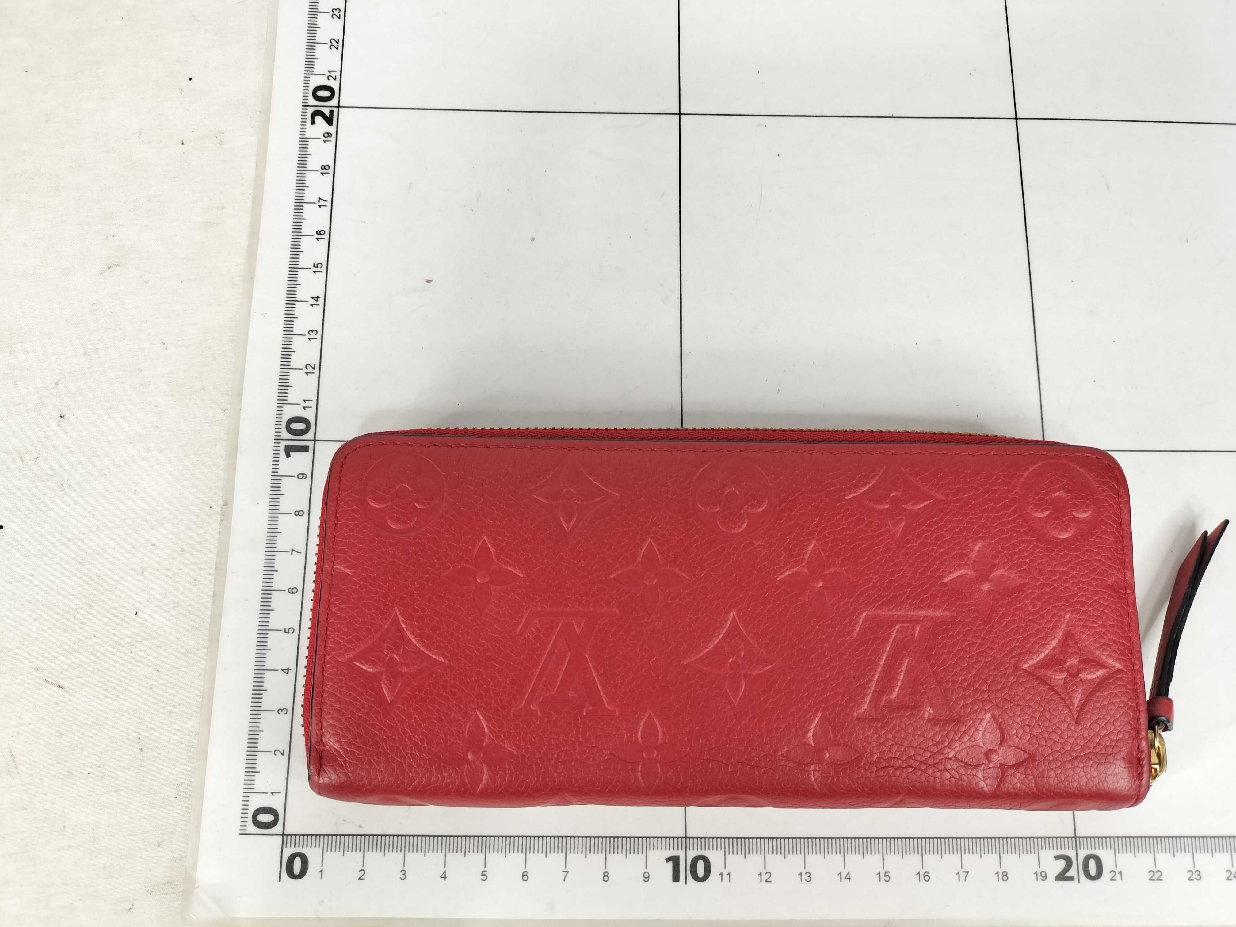 Monogram Empreinte Louis Vuitton Empreinte Portefeuille Clemence Zippy Cerise Gold Hardware SP4167 Wallet — view 2