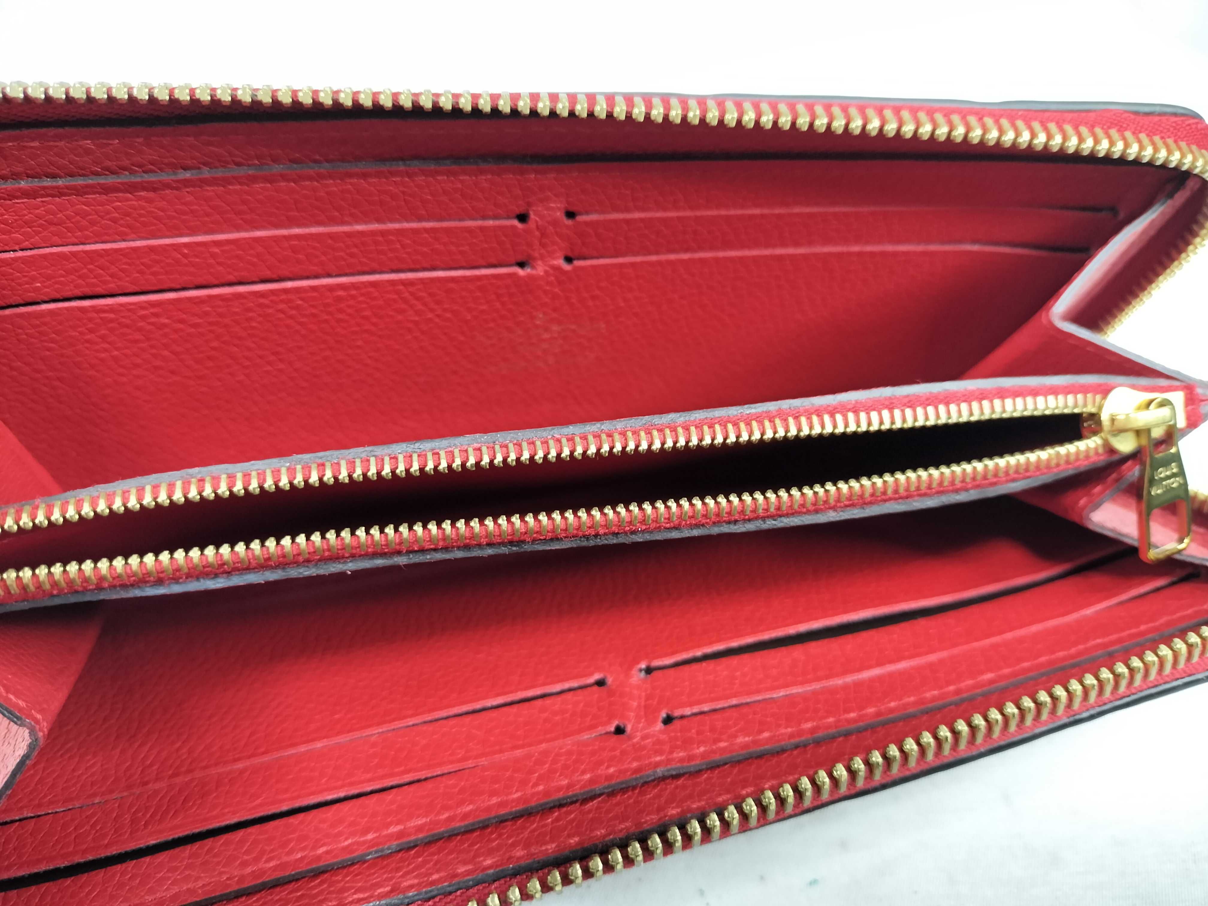 Monogram Empreinte Louis Vuitton Empreinte Portefeuille Clemence Zippy Cerise Gold Hardware SP4167 Wallet — view 13