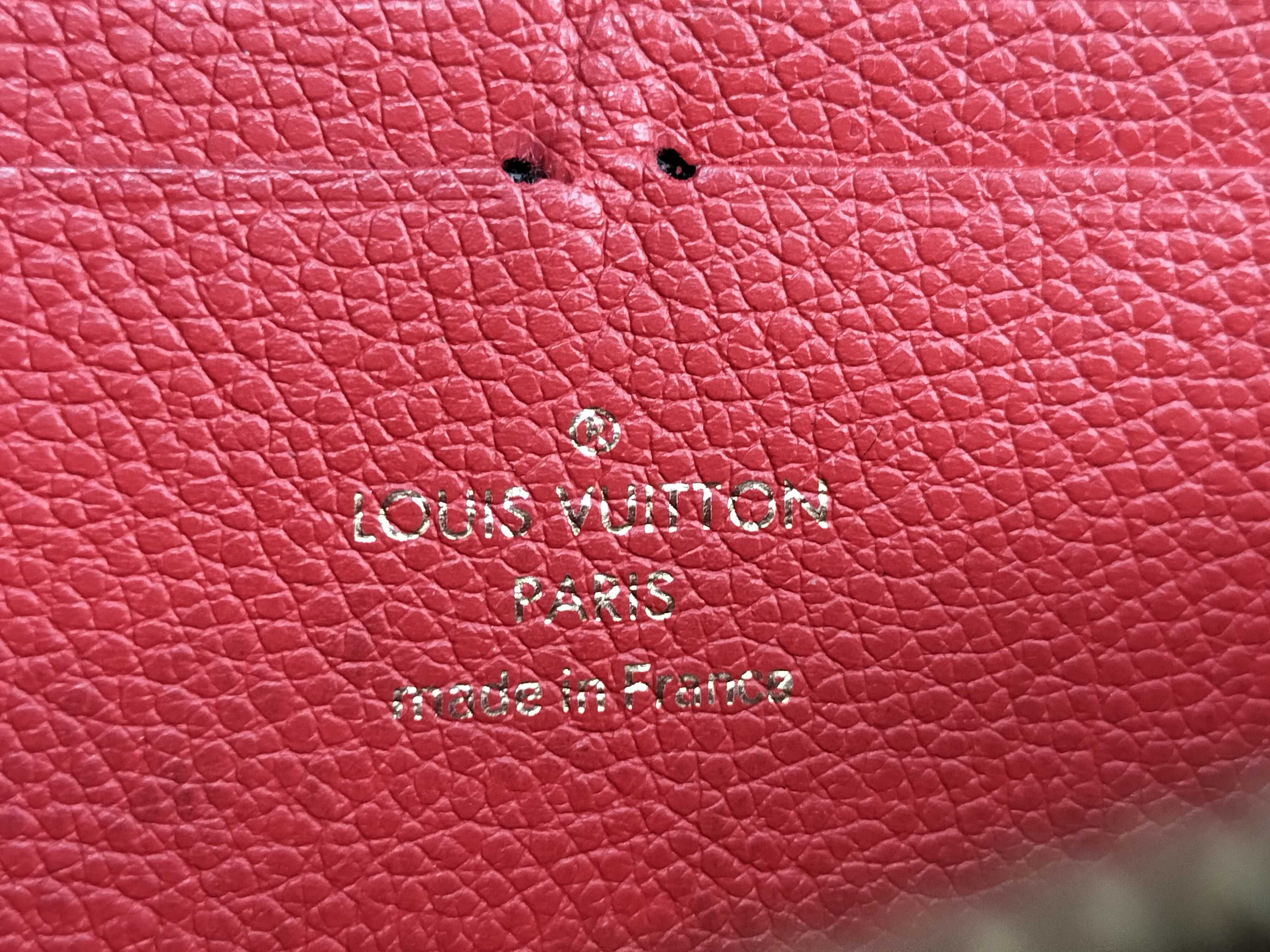 Monogram Empreinte Louis Vuitton Empreinte Portefeuille Clemence Zippy Cerise Gold Hardware SP4167 Wallet — view 15