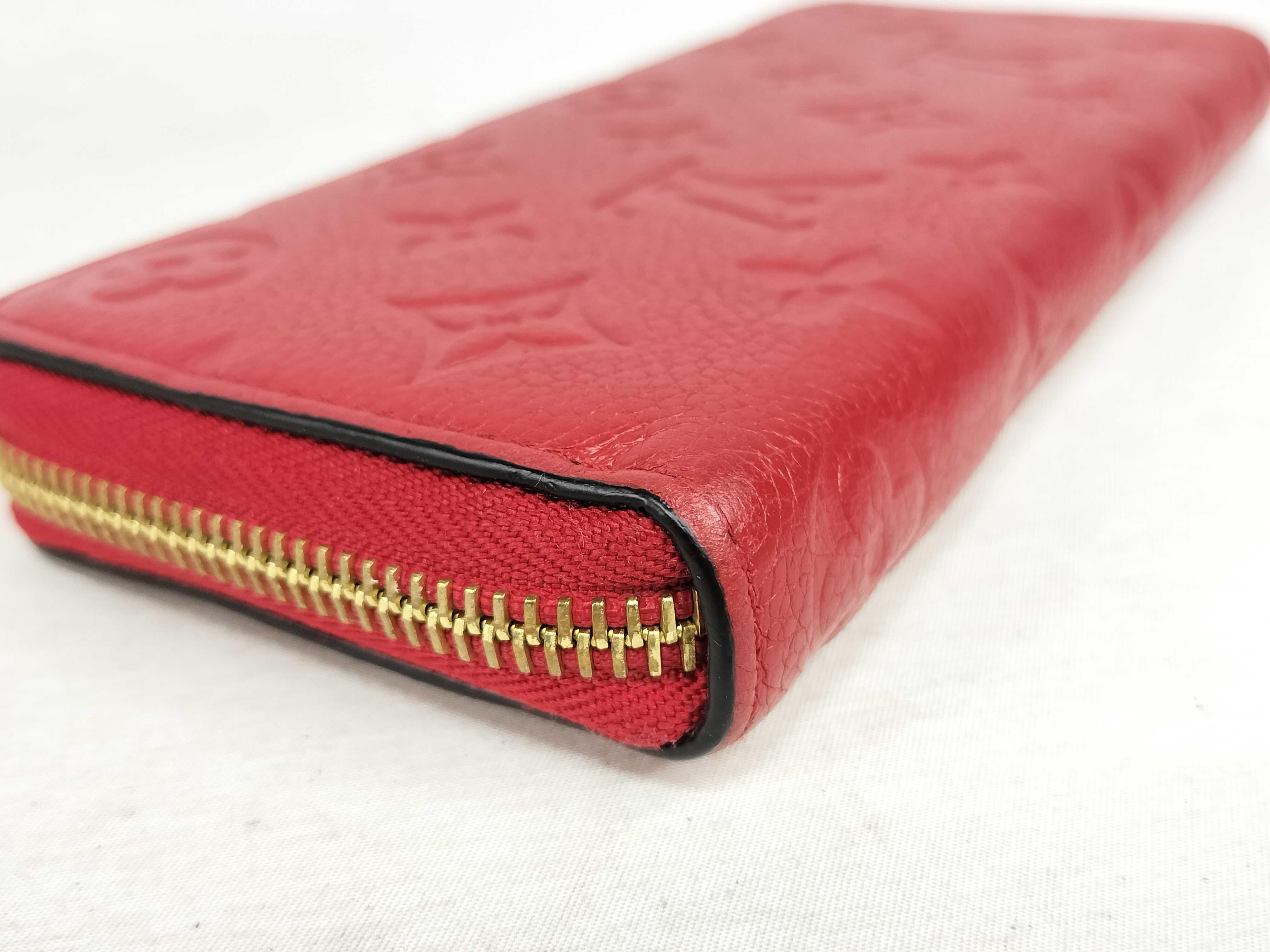 Monogram Empreinte Louis Vuitton Empreinte Portefeuille Clemence Zippy Cerise Gold Hardware SP4167 Wallet — view 4