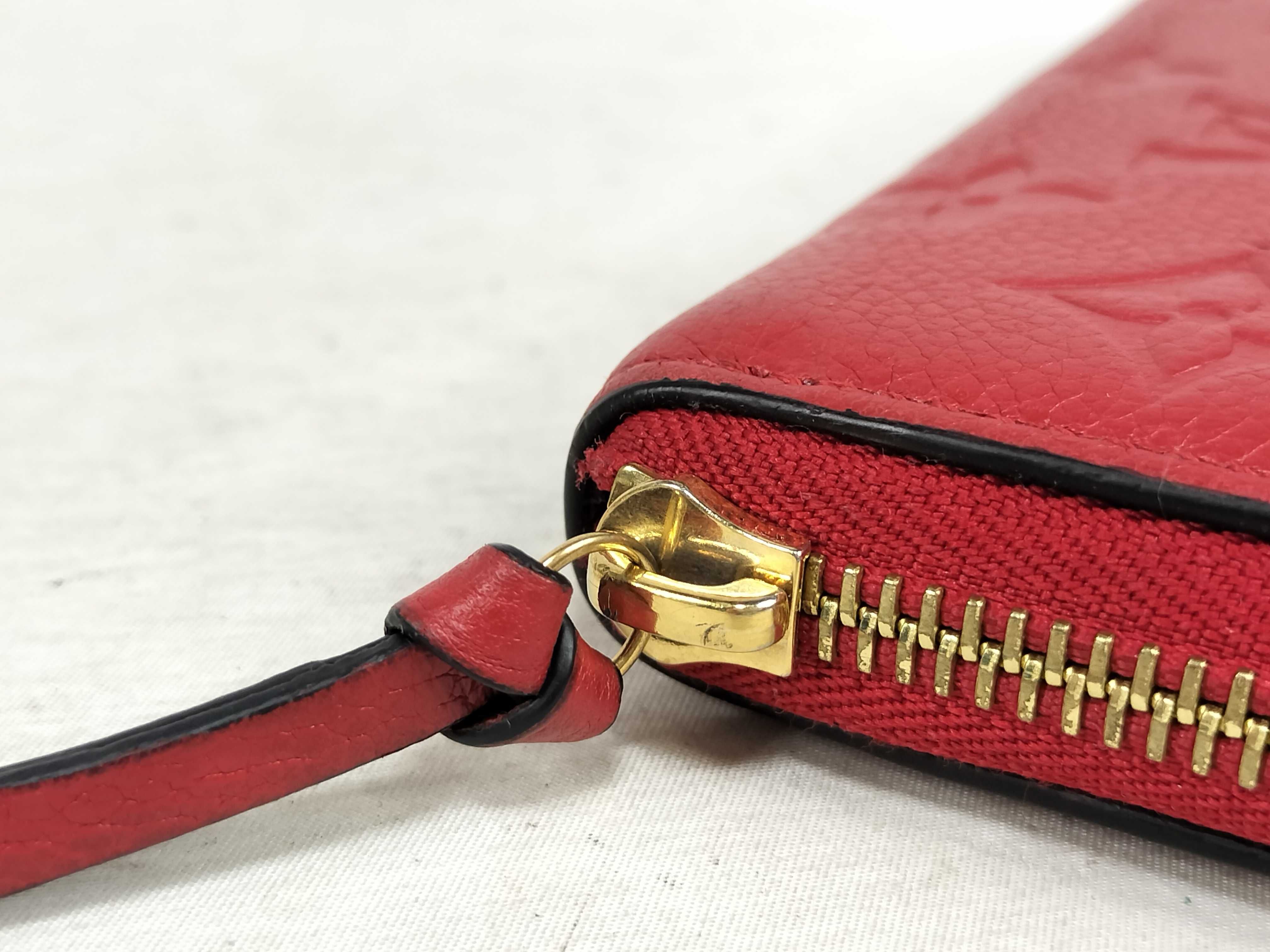 Monogram Empreinte Louis Vuitton Empreinte Portefeuille Clemence Zippy Cerise Gold Hardware SP4167 Wallet — view 7