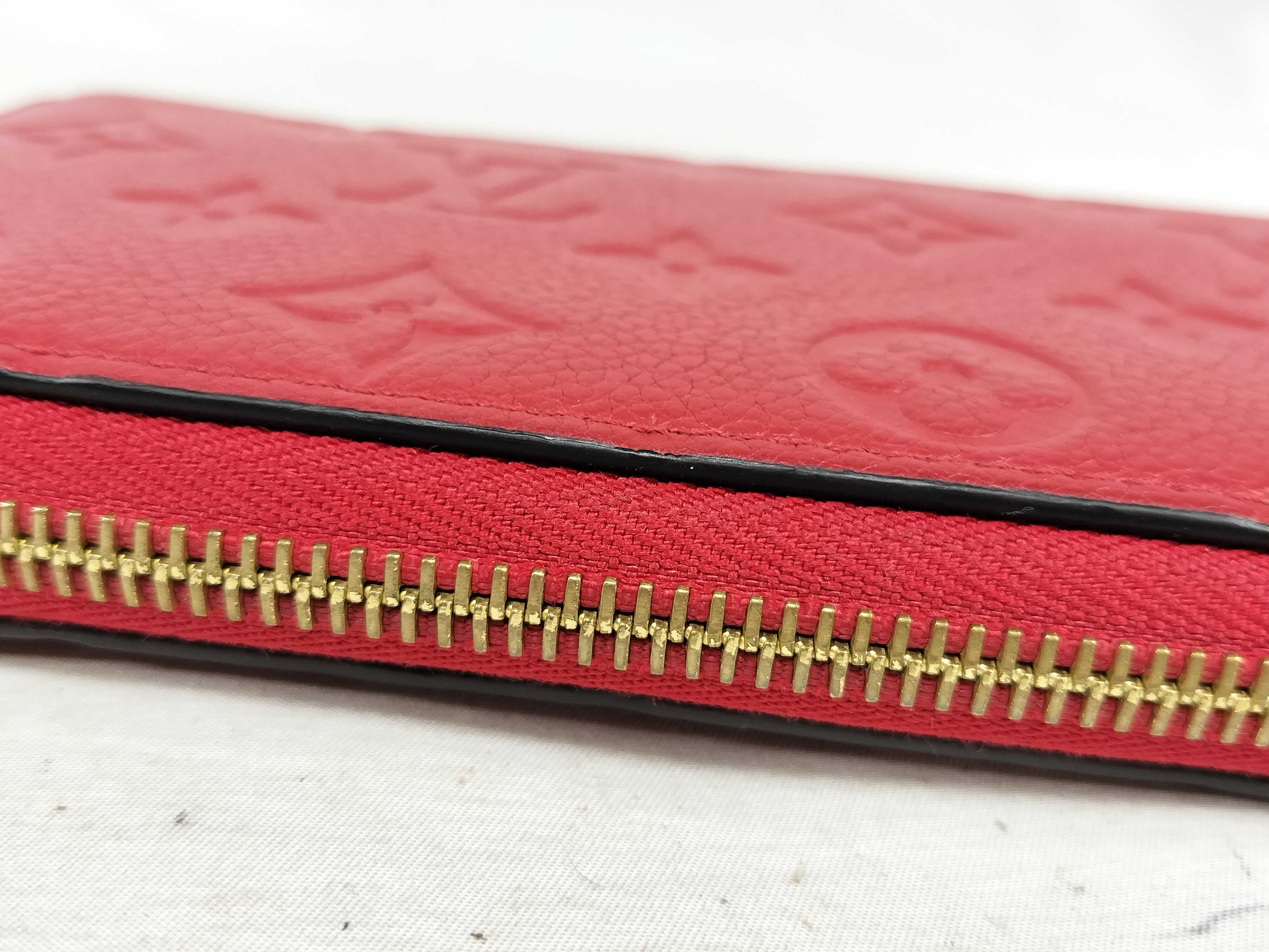 Monogram Empreinte Louis Vuitton Empreinte Portefeuille Clemence Zippy Cerise Gold Hardware SP4167 Wallet — view 8