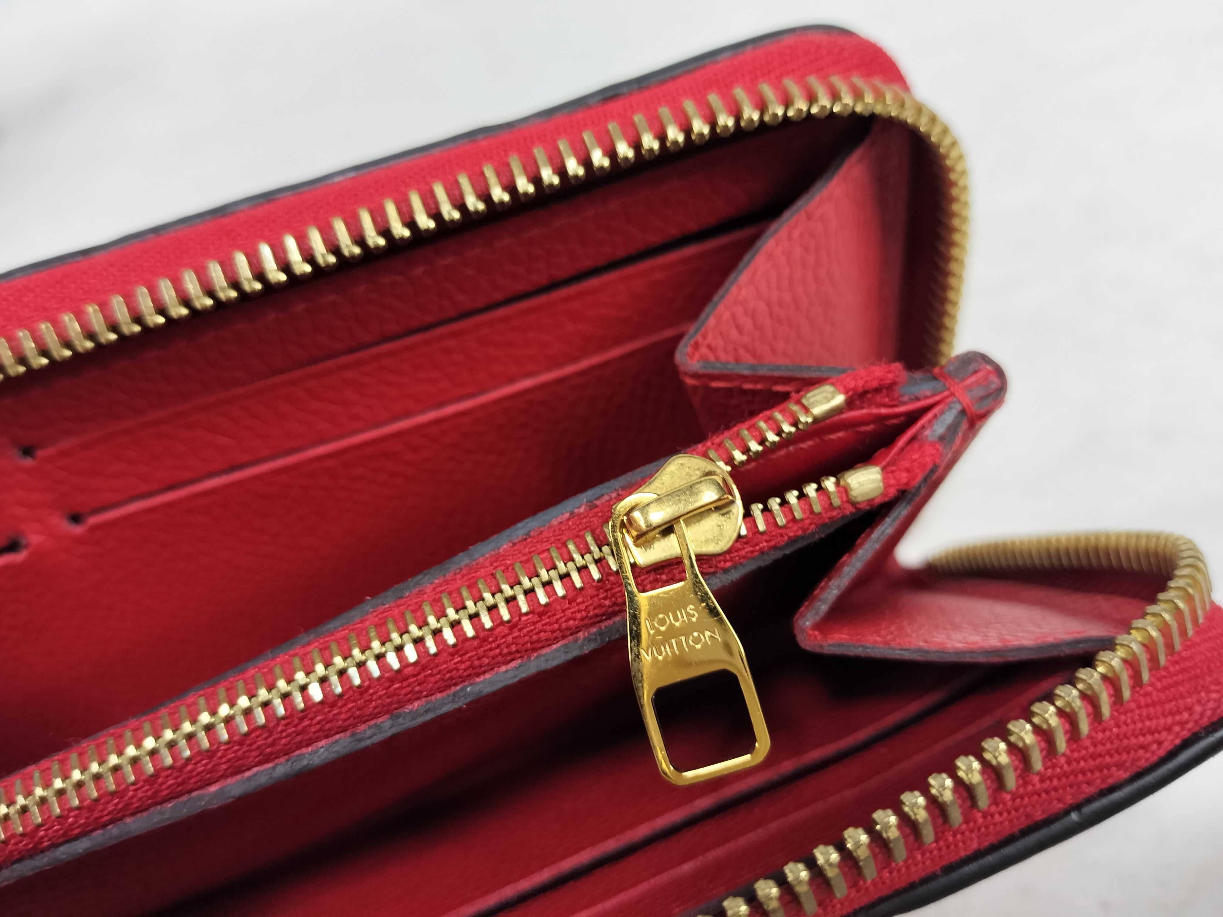 Monogram Empreinte Louis Vuitton Empreinte Portefeuille Clemence Zippy Cerise Gold Hardware SP4167 Wallet — view 9