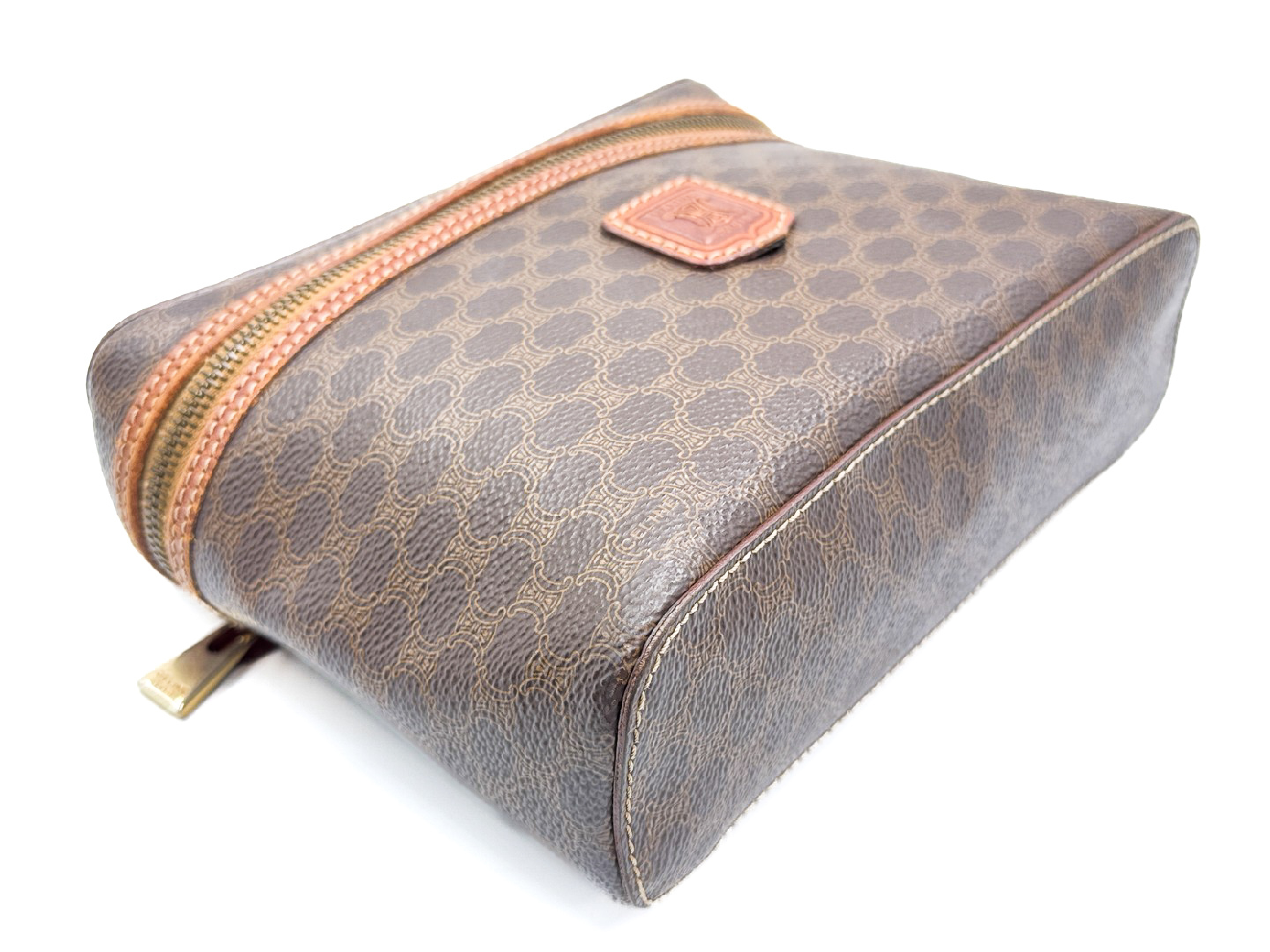 Macadam pattern gold hardware leather vanity handbag — view 3
