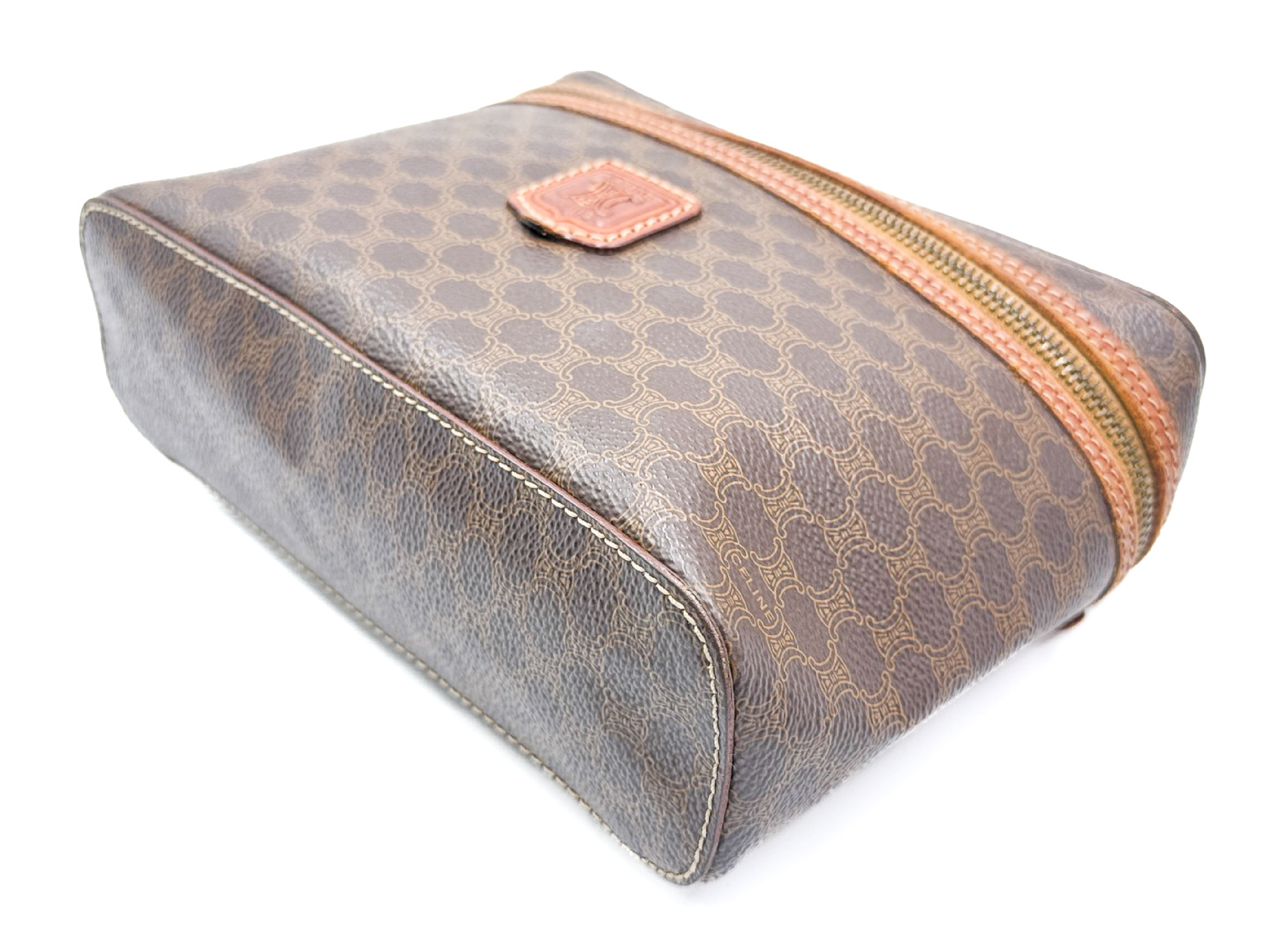 Macadam pattern gold hardware leather vanity handbag — view 4