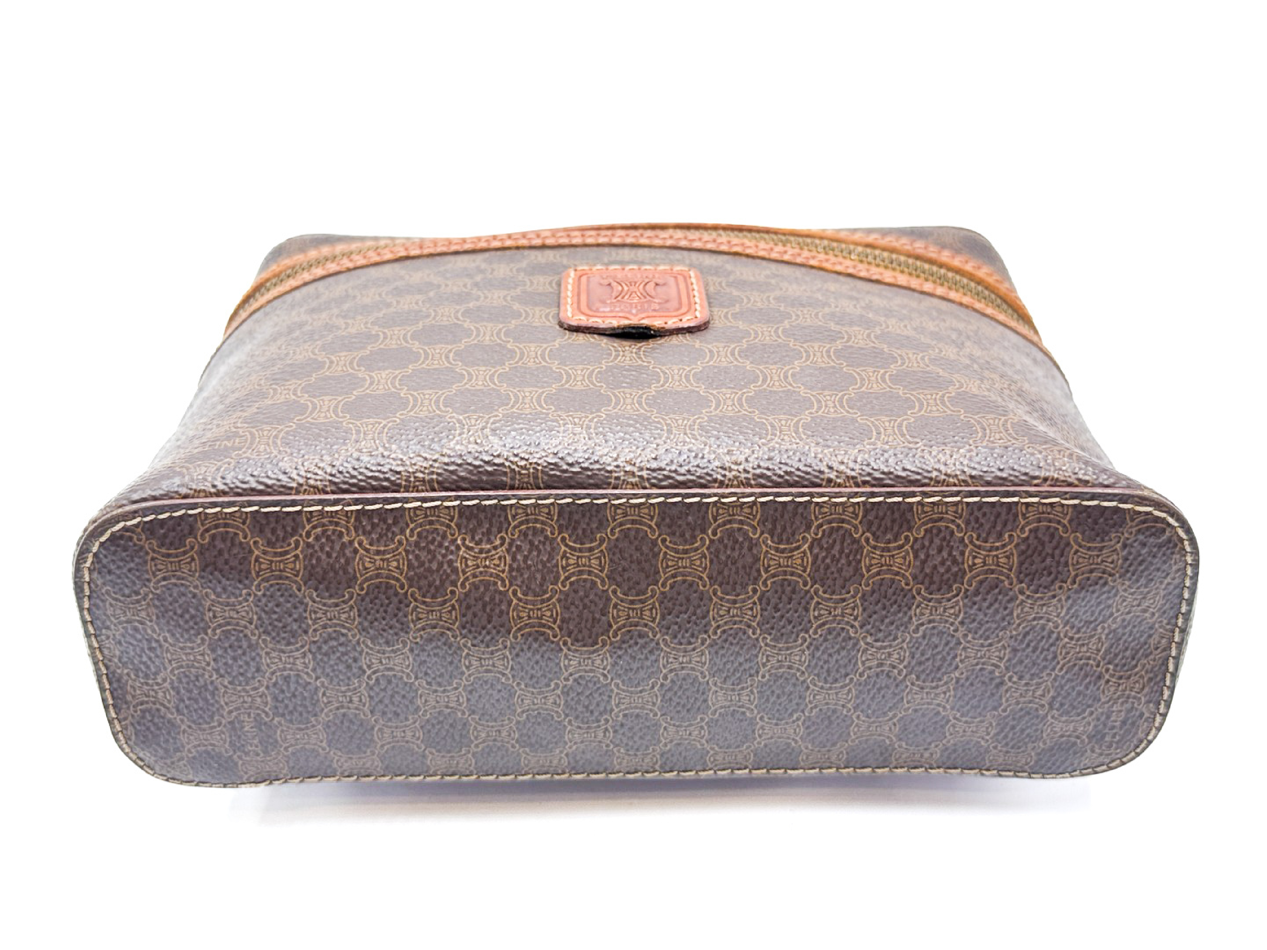 Macadam pattern gold hardware leather vanity handbag — view 5